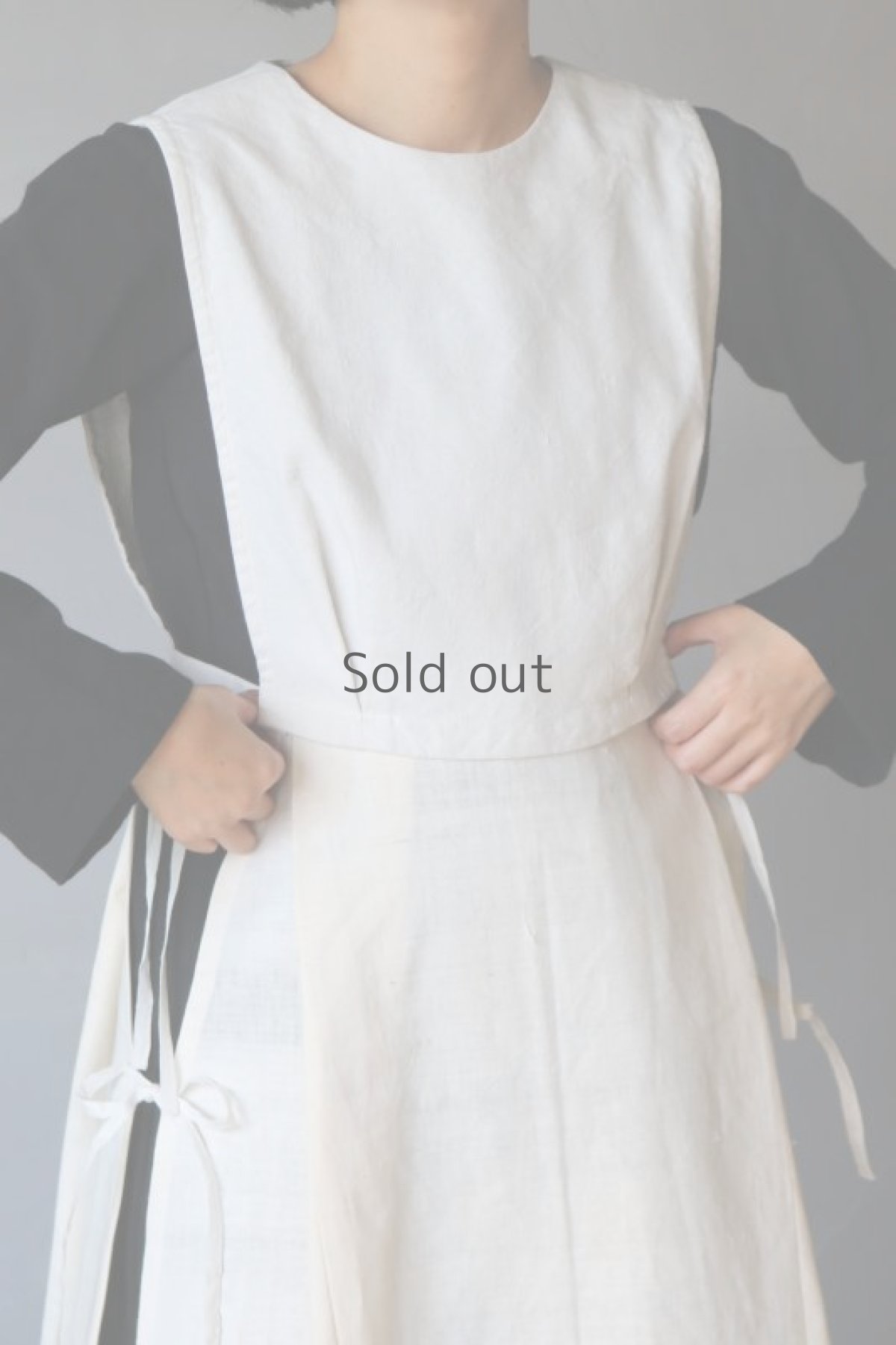 画像2: 【ササキチホ】アンティークリネン 短胴衣（白） (2)