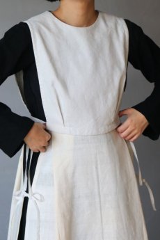画像2: 【ササキチホ】アンティークリネン 短胴衣（白） (2)