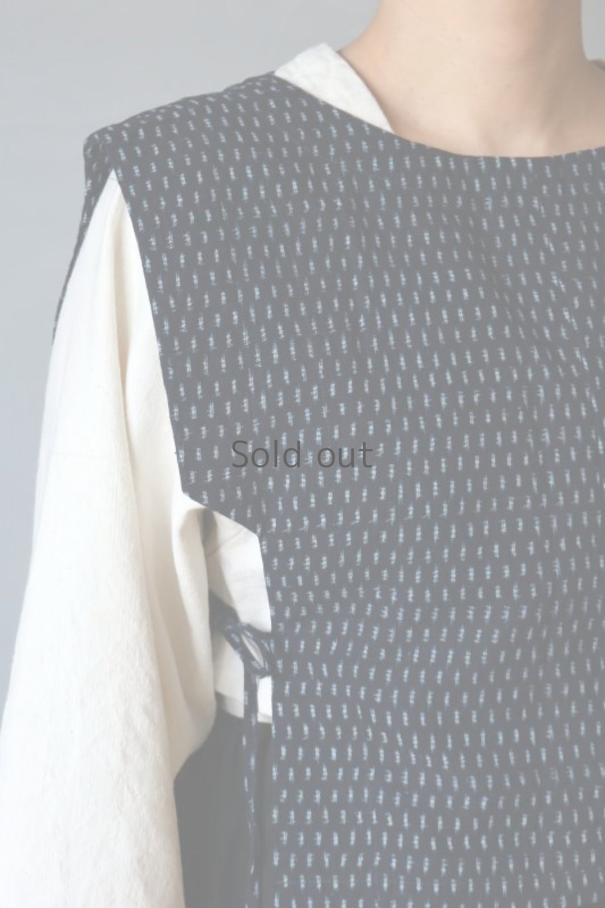 画像5: 【ササキチホ】古布 T胴衣（藍染絣） (5)