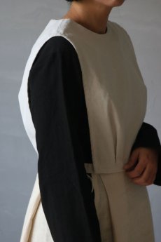 画像3: 【ササキチホ】アンティークリネン 短胴衣（白） (3)