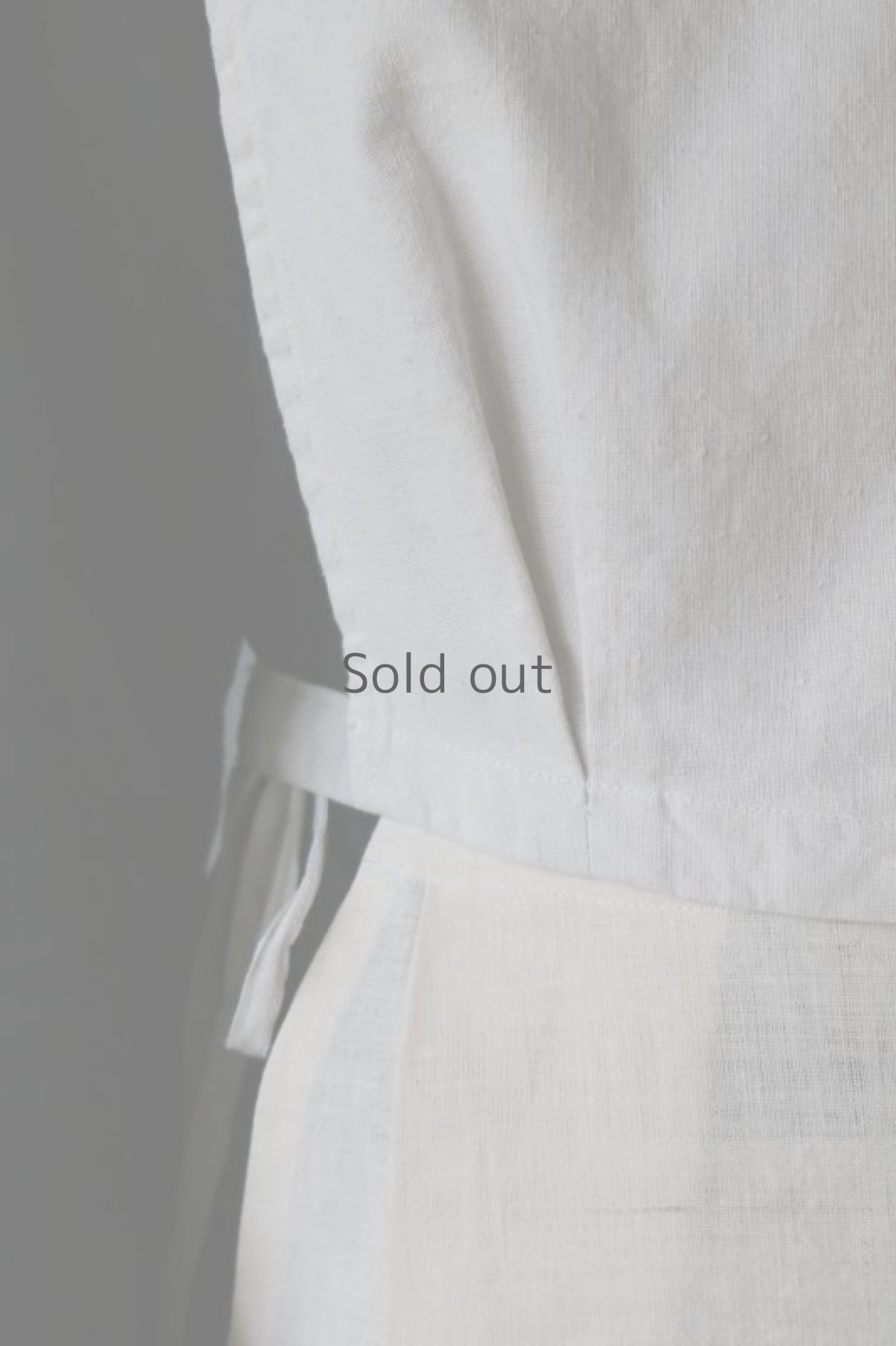 画像5: 【ササキチホ】アンティークリネン 短胴衣（白） (5)