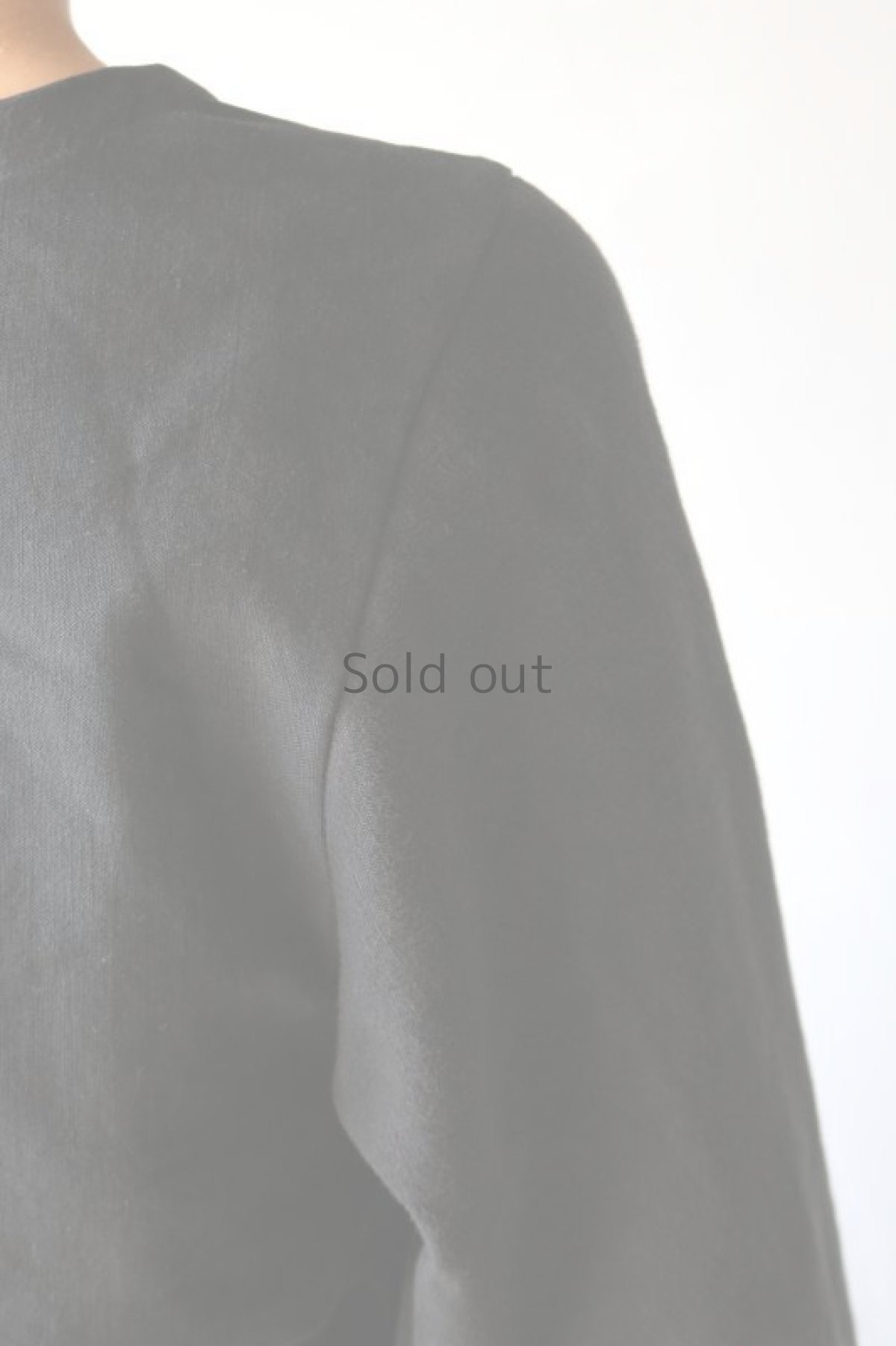 画像13: 【ササキチホ】アンティークリネン×染　短羽織　筒袖（黒/紐付き） (13)