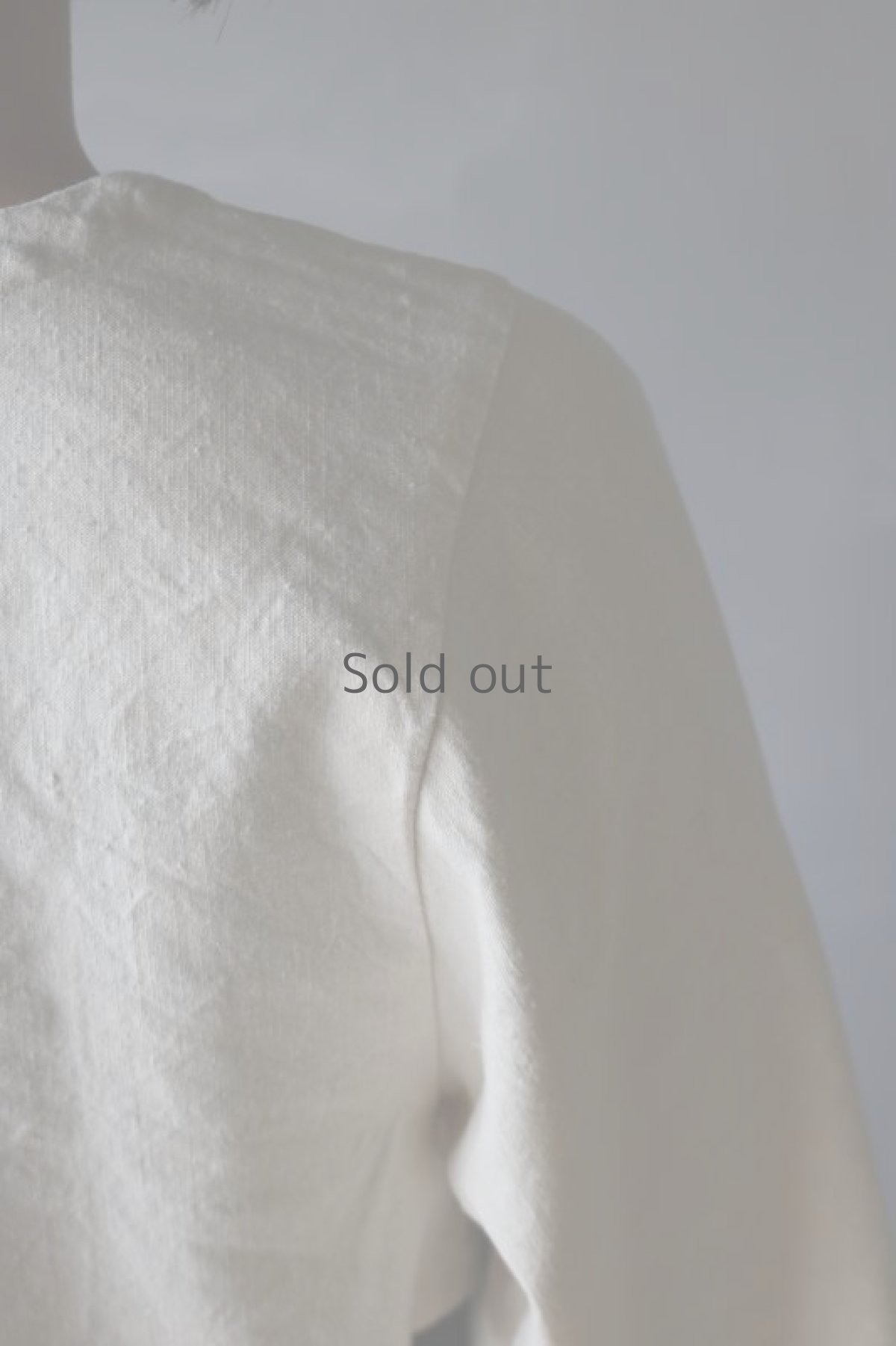 画像12: 【ササキチホ】アンティークリネン　短羽織　筒袖（白/紐付き） (12)