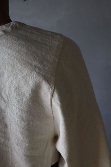 画像12: 【ササキチホ】アンティークリネン　短羽織　筒袖（白/紐付き） (12)