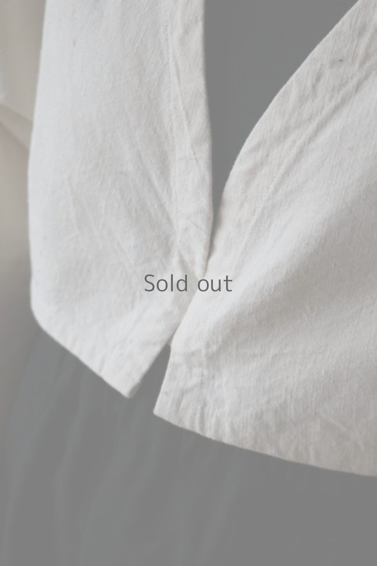 画像6: 【ササキチホ】アンティークリネン　短羽織　筒袖（白/紐付き） (6)