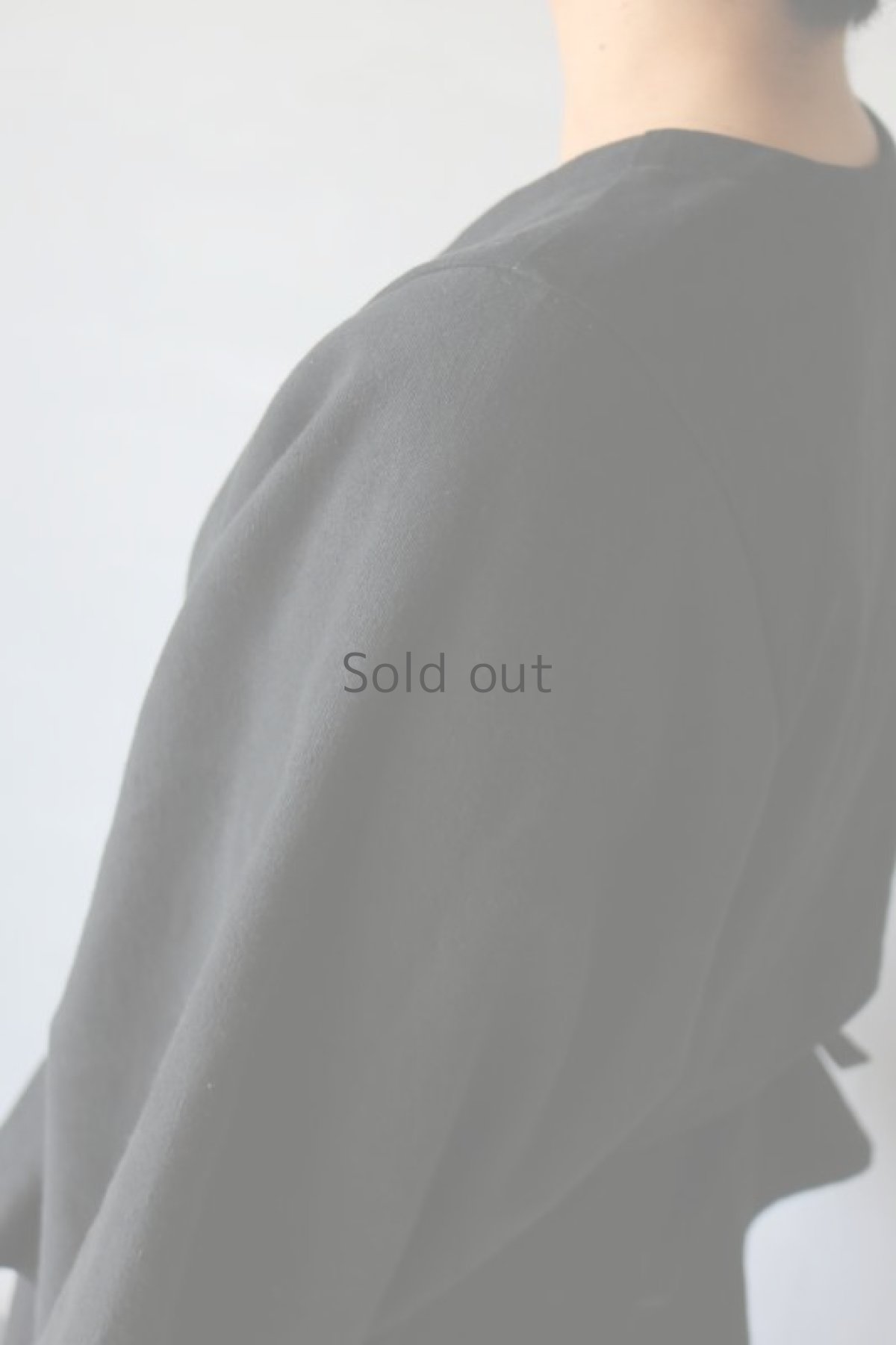 画像10: 【ササキチホ】アンティークリネン×染　短羽織　筒袖（黒/紐付き） (10)