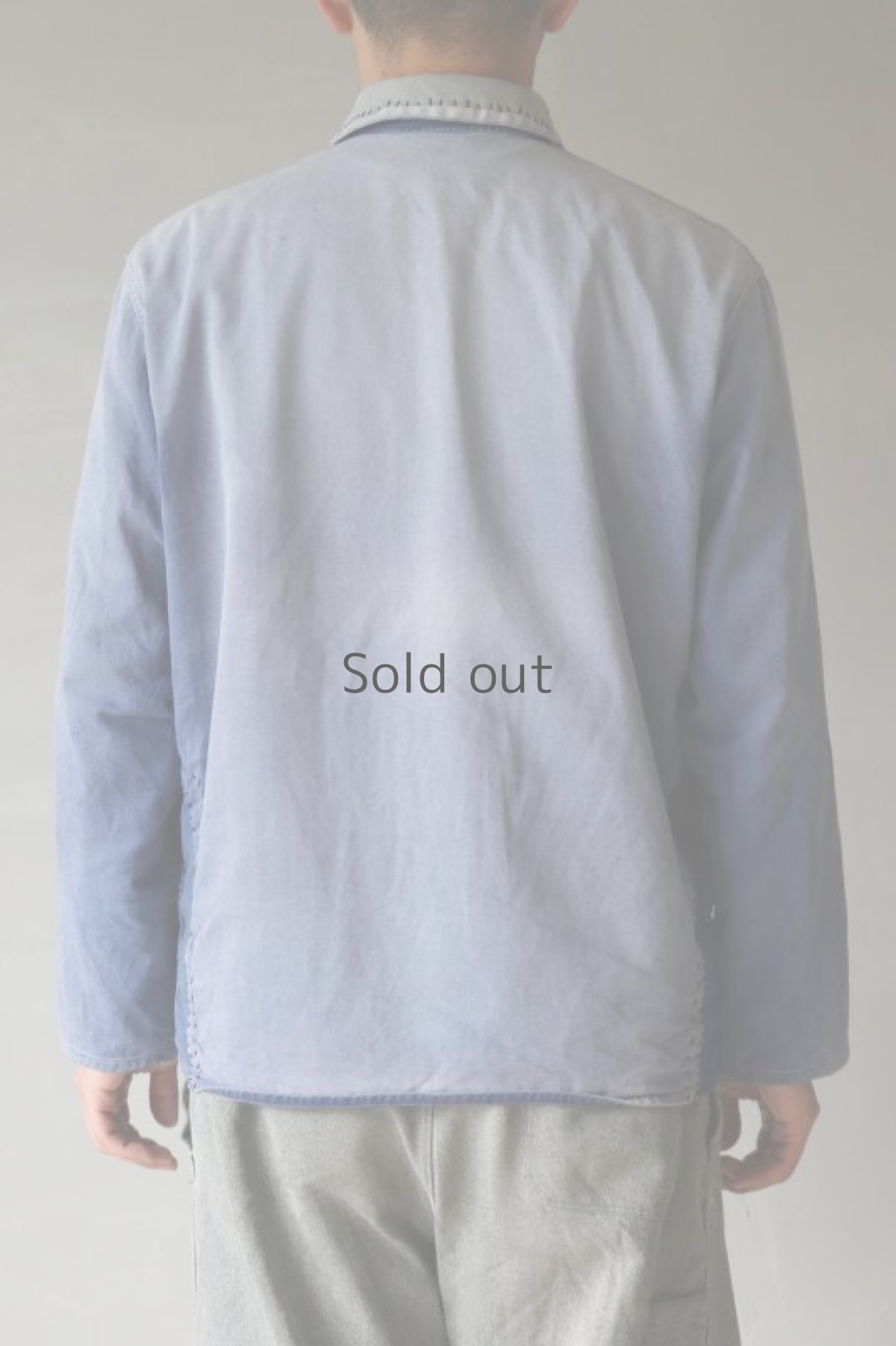 画像12: 【MITSUGU SASAKI】ビンテージリメイク　パッチワーク　ワークジャケット(ブルー/グレー/ネイビー) (12)