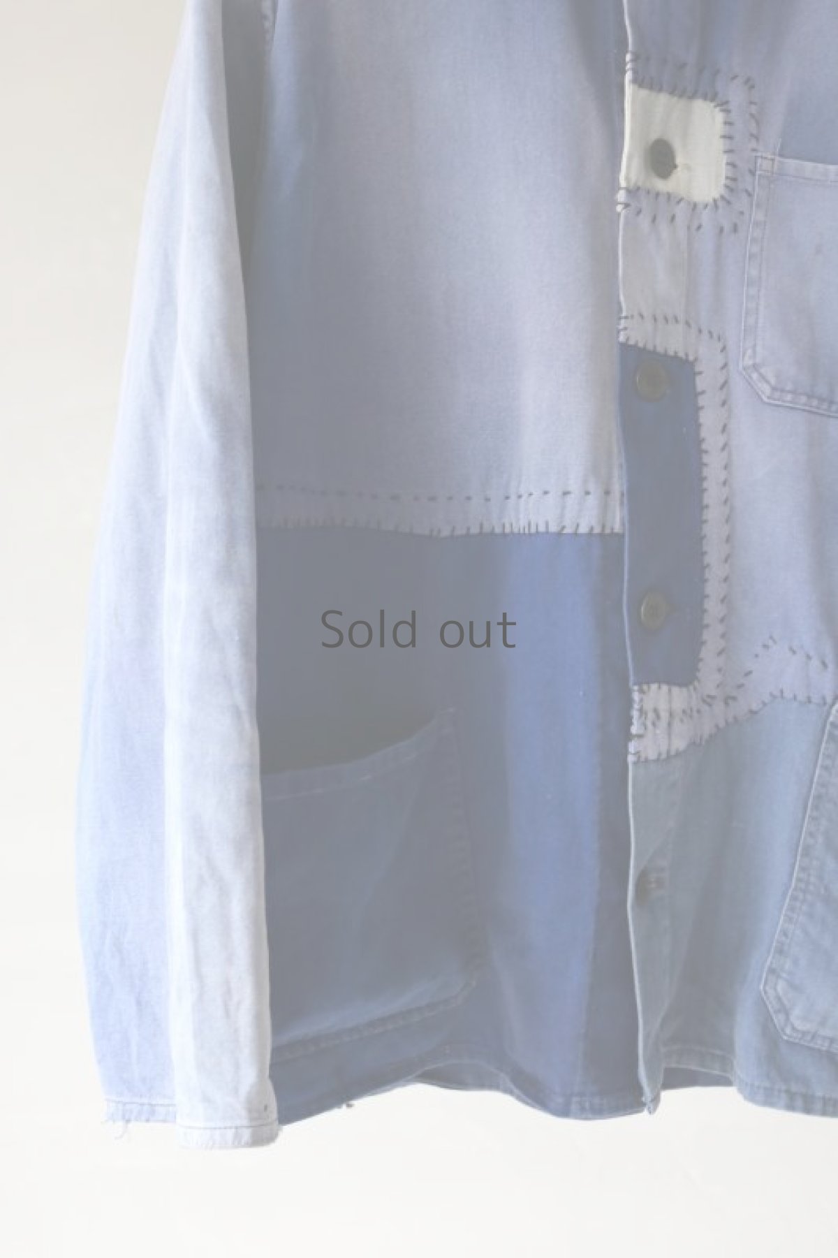 画像5: 【MITSUGU SASAKI】ビンテージリメイク　パッチワーク　ワークジャケット(ブルー/グレー/ネイビー) (5)