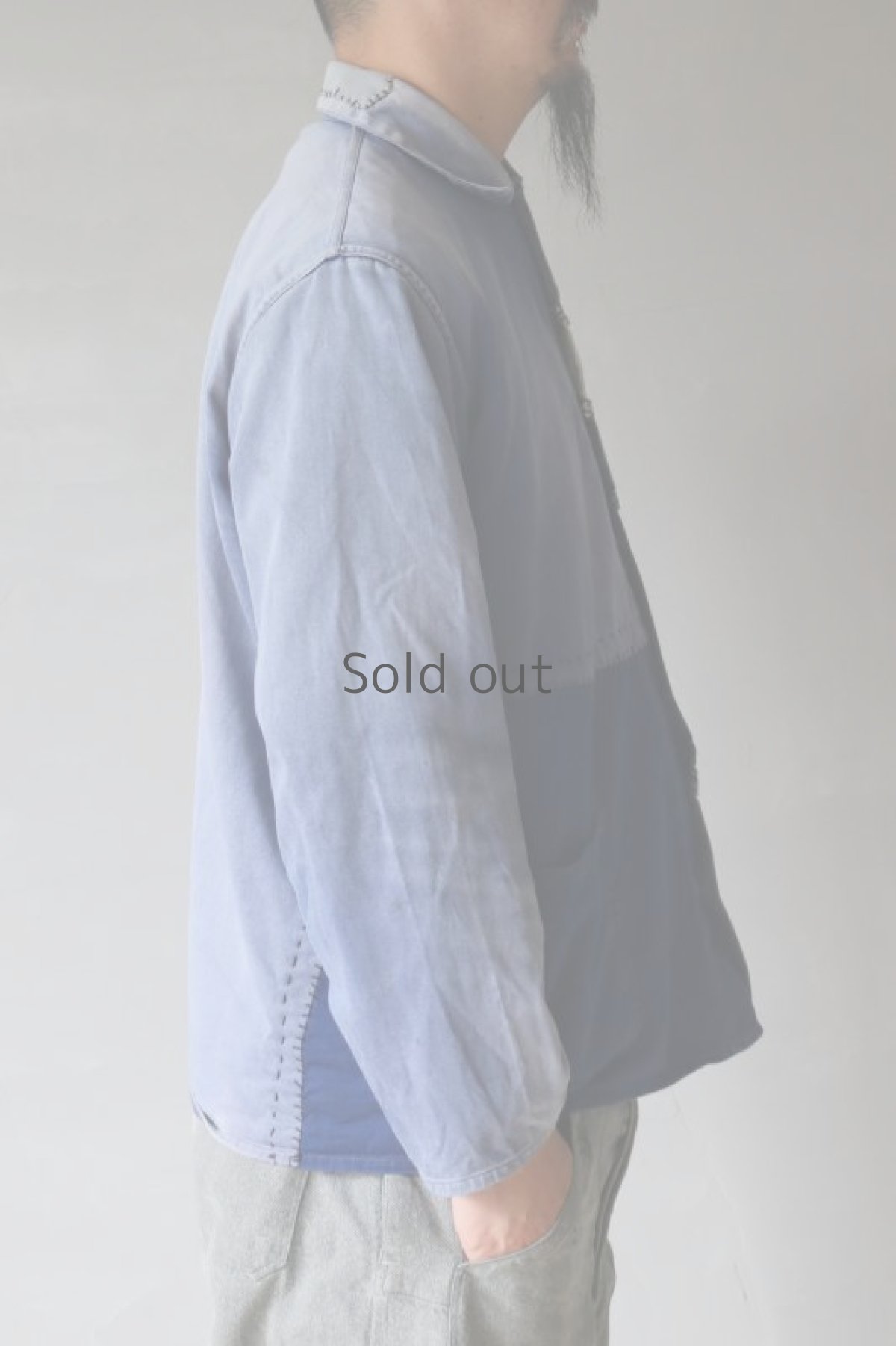 画像13: 【MITSUGU SASAKI】ビンテージリメイク　パッチワーク　ワークジャケット(ブルー/グレー/ネイビー) (13)