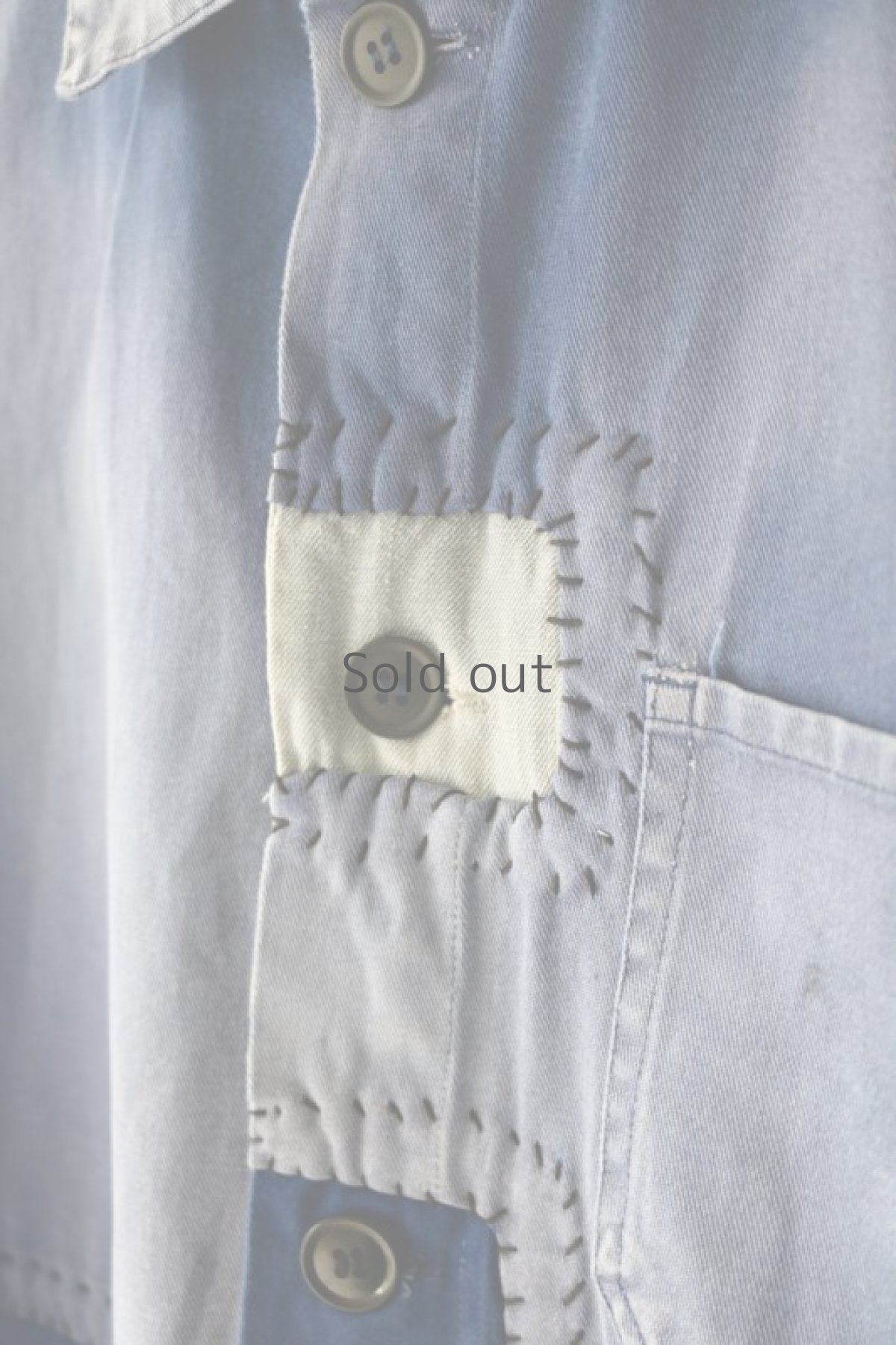 画像4: 【MITSUGU SASAKI】ビンテージリメイク　パッチワーク　ワークジャケット(ブルー/グレー/ネイビー) (4)