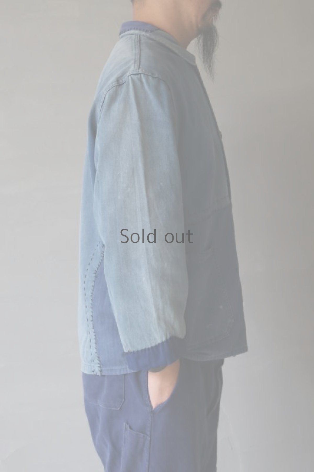 画像18: 【MITSUGU SASAKI】ビンテージリメイク　パッチワーク　ワークジャケット(イタリア/3ボタン) (18)