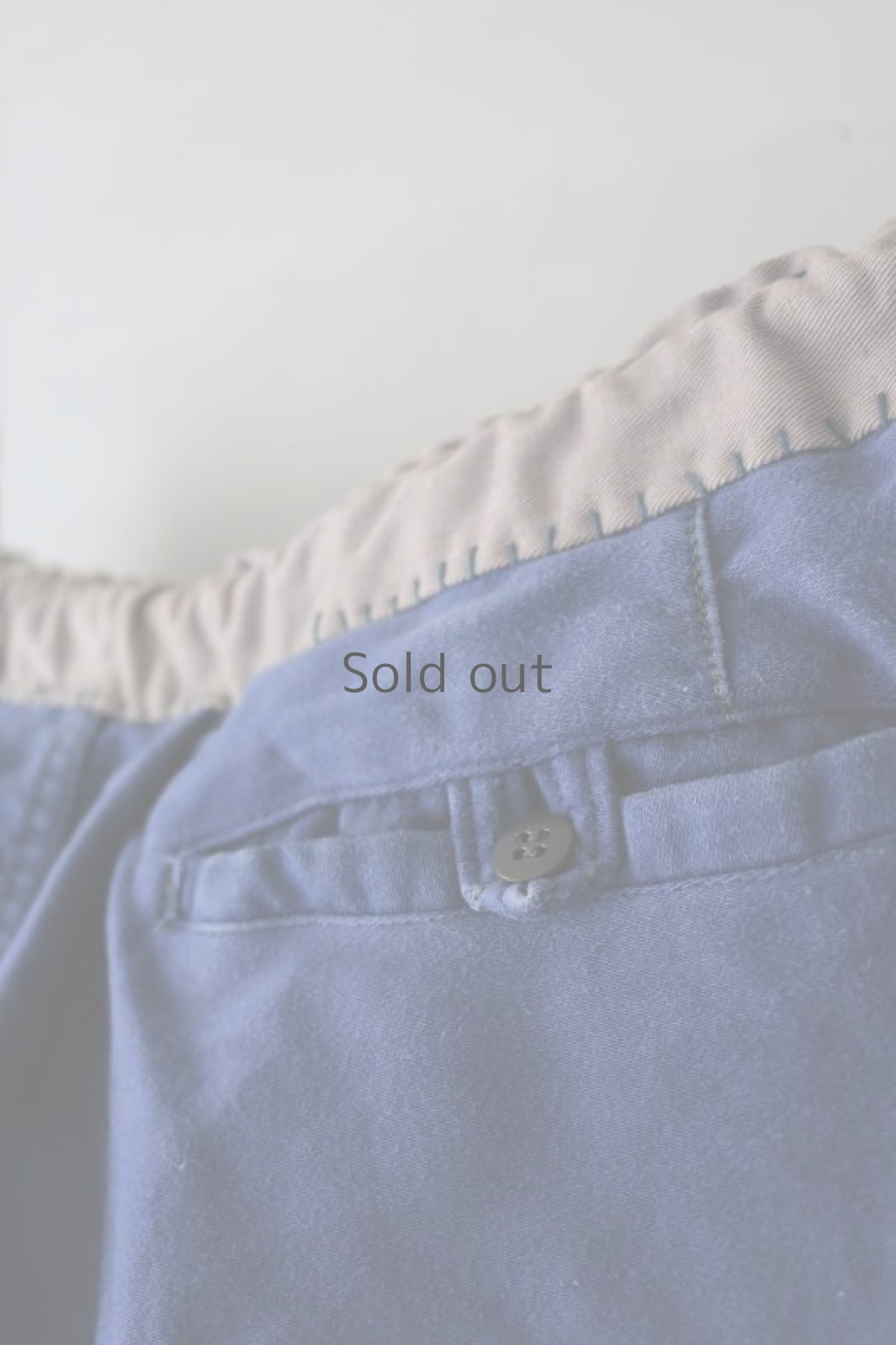 画像9: 【MITSUGU SASAKI】ビンテージ×リメイク モールスキン ブルーワイドワークパンツ(ウエスト紐/Adolphe Lafont) (9)