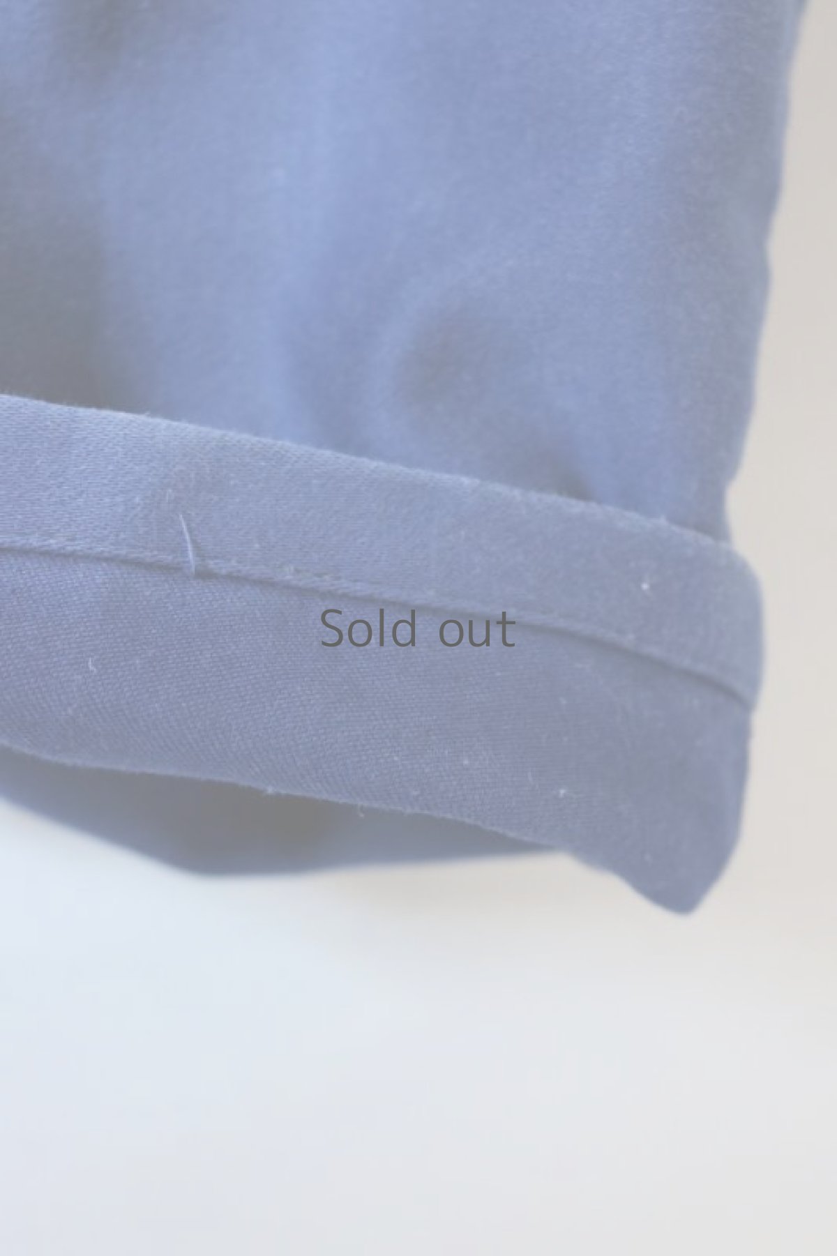 画像6: 【MITSUGU SASAKI】ビンテージ×リメイク モールスキン ブルーワイドワークパンツ(ウエスト紐/Adolphe Lafont) (6)