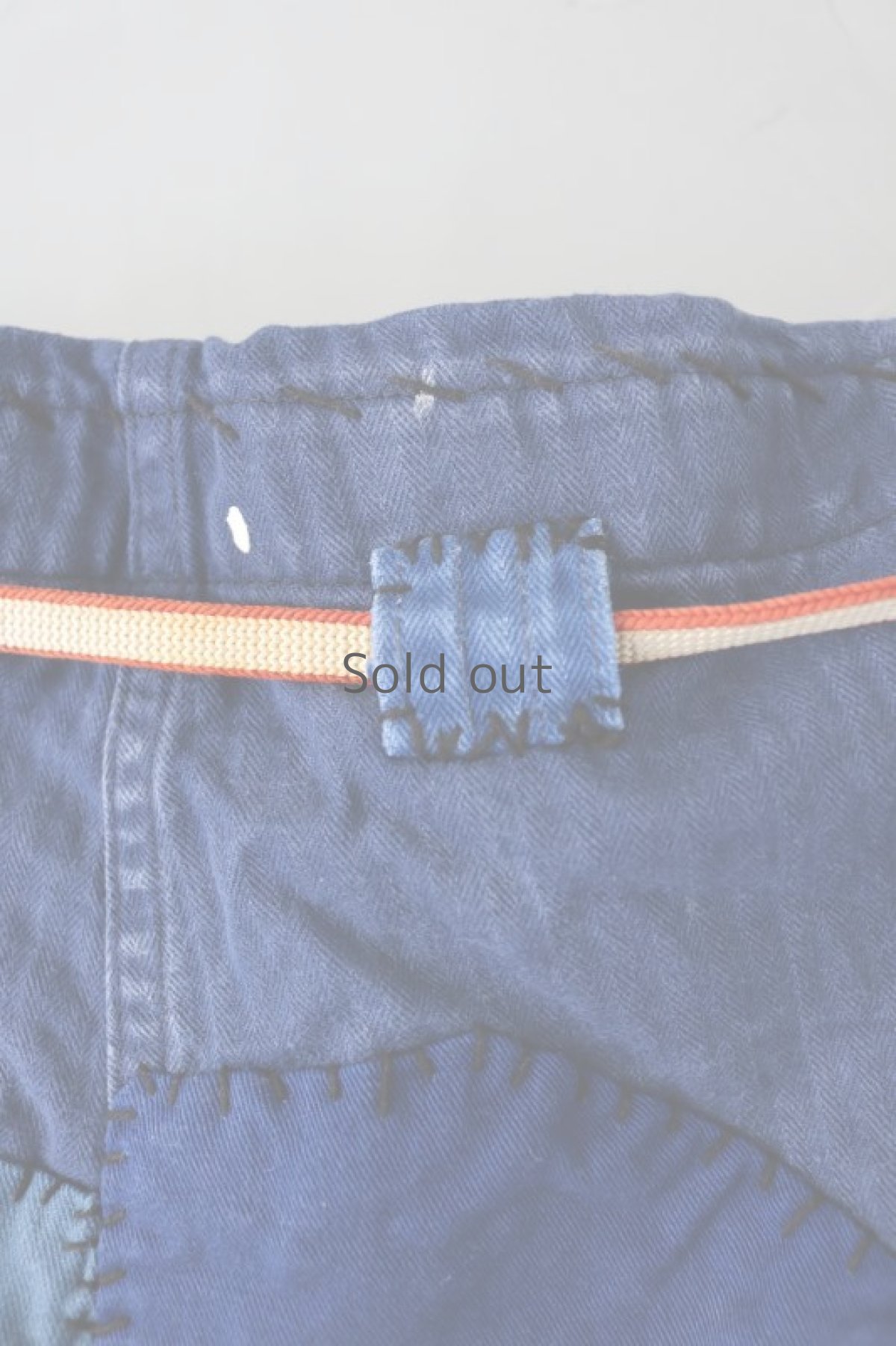 画像11: 【MITSUGU SASAKI】ビンテージ×リメイク パッチワーク ワークイージーパンツ（ツナギ/ウエスト赤紐） (11)