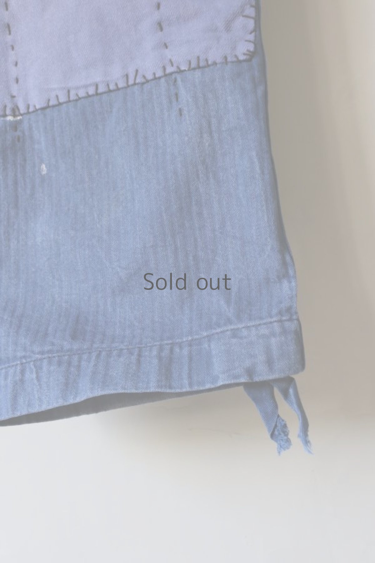 画像7: 【MITSUGU SASAKI】ビンテージ×リメイク パッチワーク ワークイージーパンツ（ツナギ/ウエスト赤紐） (7)