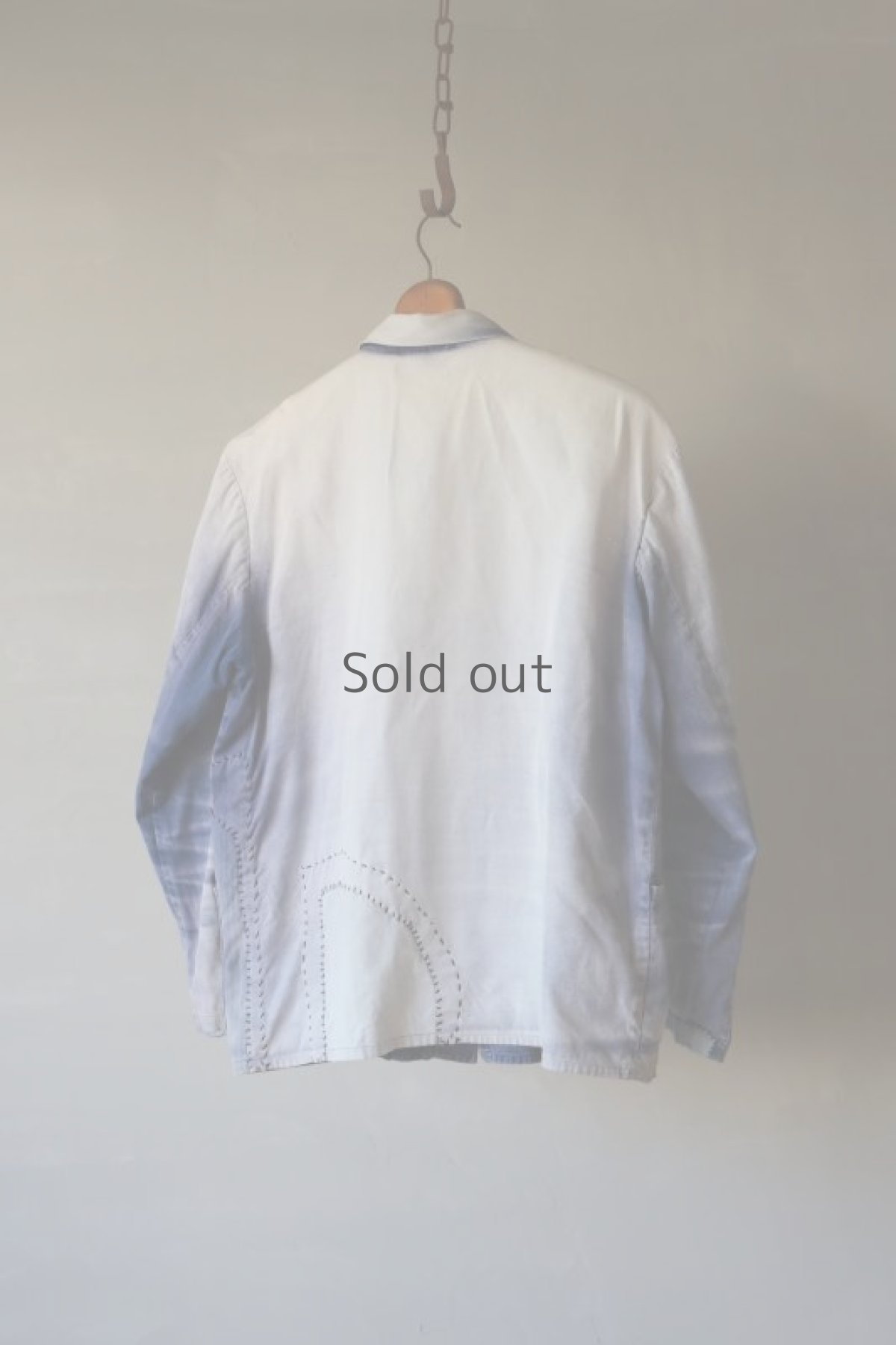 画像7: 【MITSUGU SASAKI】ビンテージリメイク　パッチワーク　色褪せワークシャツジャケット(ベトナム) (7)