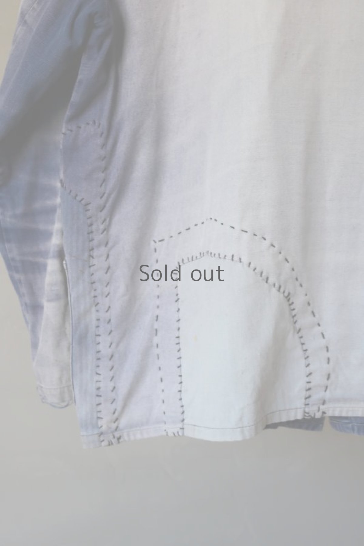 画像8: 【MITSUGU SASAKI】ビンテージリメイク　パッチワーク　色褪せワークシャツジャケット(ベトナム) (8)