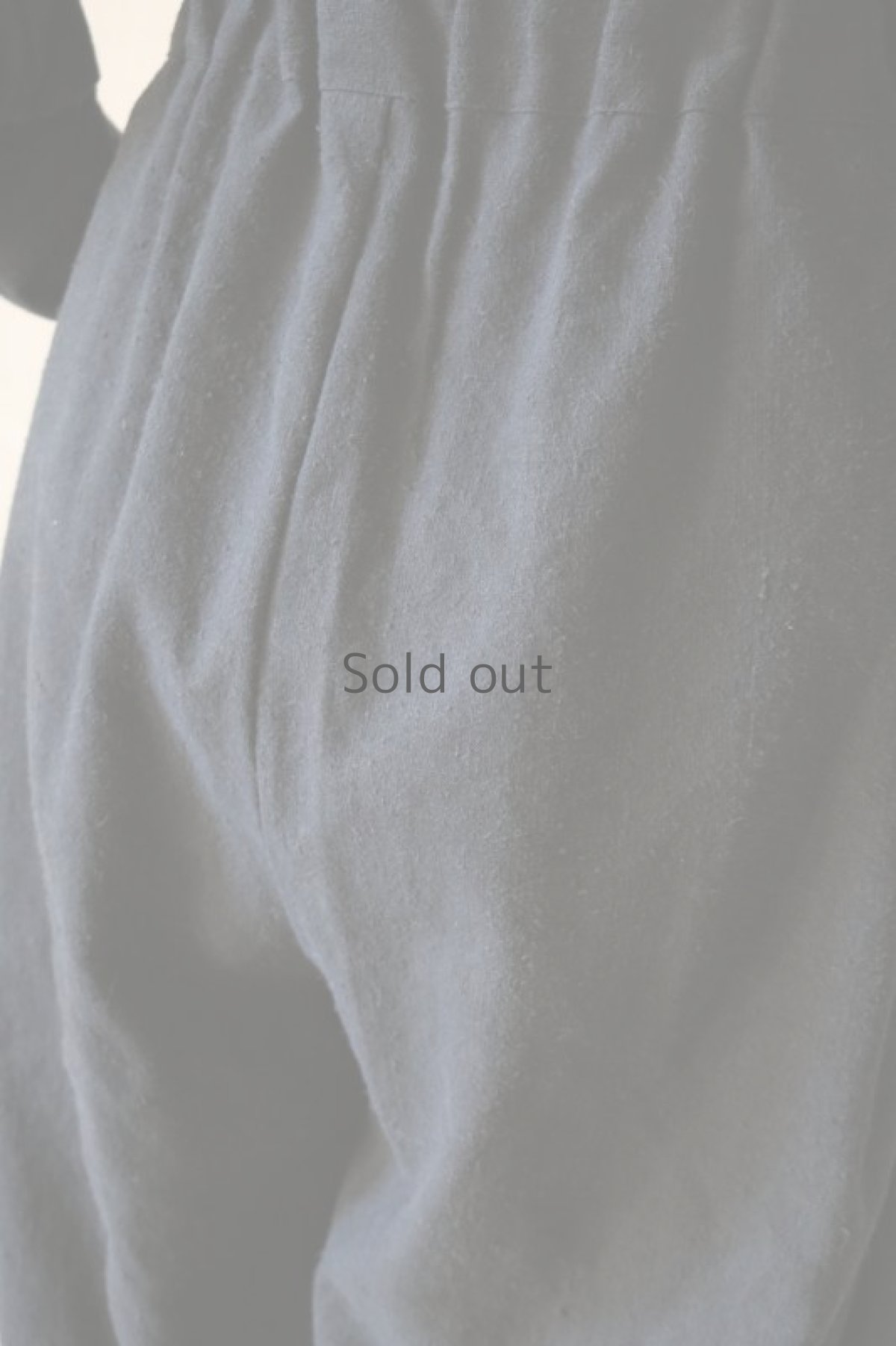 画像11: 【ササキチホ】ヴィンテージリネン　切り替え　バレルパンツ（黒） (11)