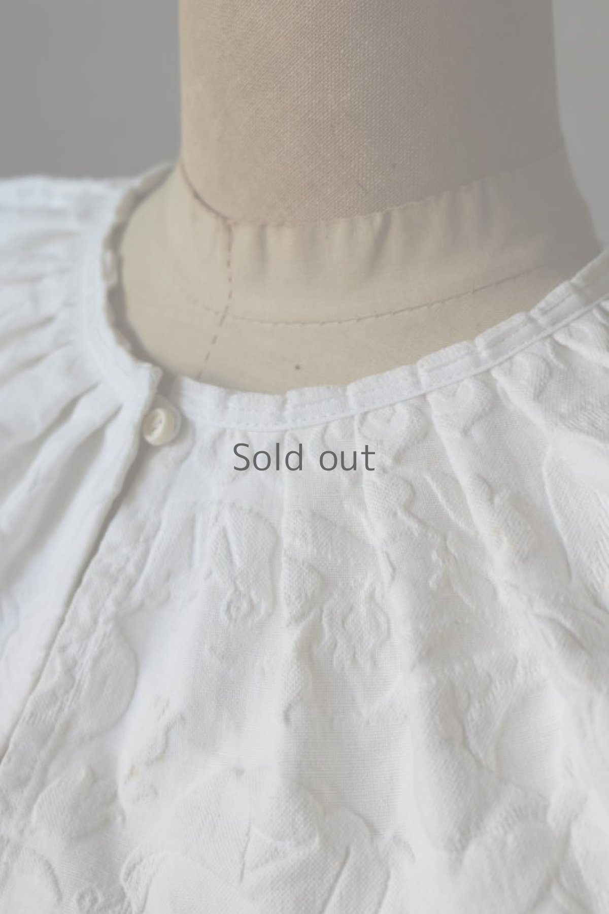 画像3: 【ササキチホ】ヴィンテージコットン　付け襟/ふくれ織り（白） (3)