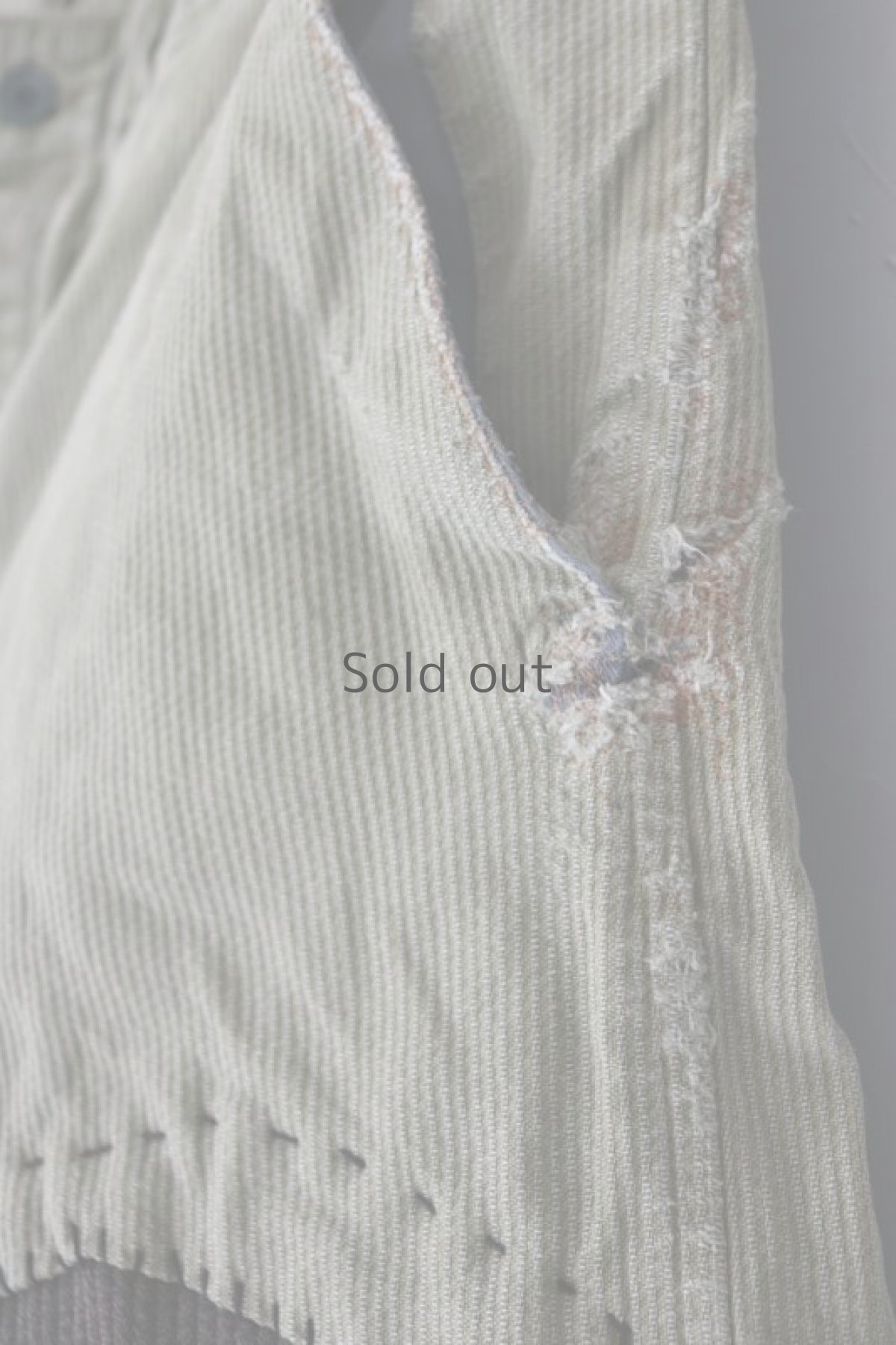 画像7: 【MITSUGU SASAKI】ビンテージ×リメイク パッチワーク コットンピケワークパンツ（スイス/グレーグリーン） (7)