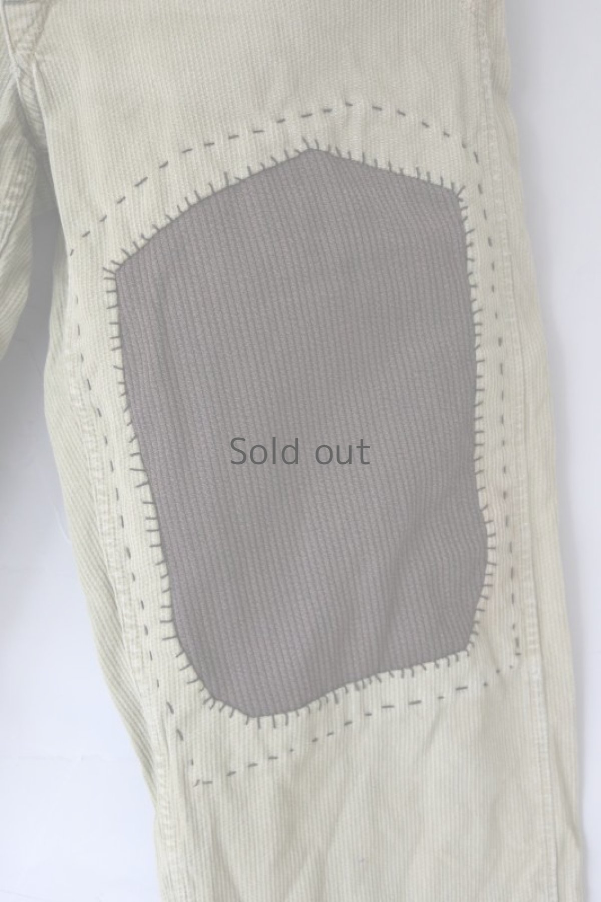 画像6: 【MITSUGU SASAKI】ビンテージ×リメイク パッチワーク コットンピケワークパンツ（スイス/グレーグリーン） (6)