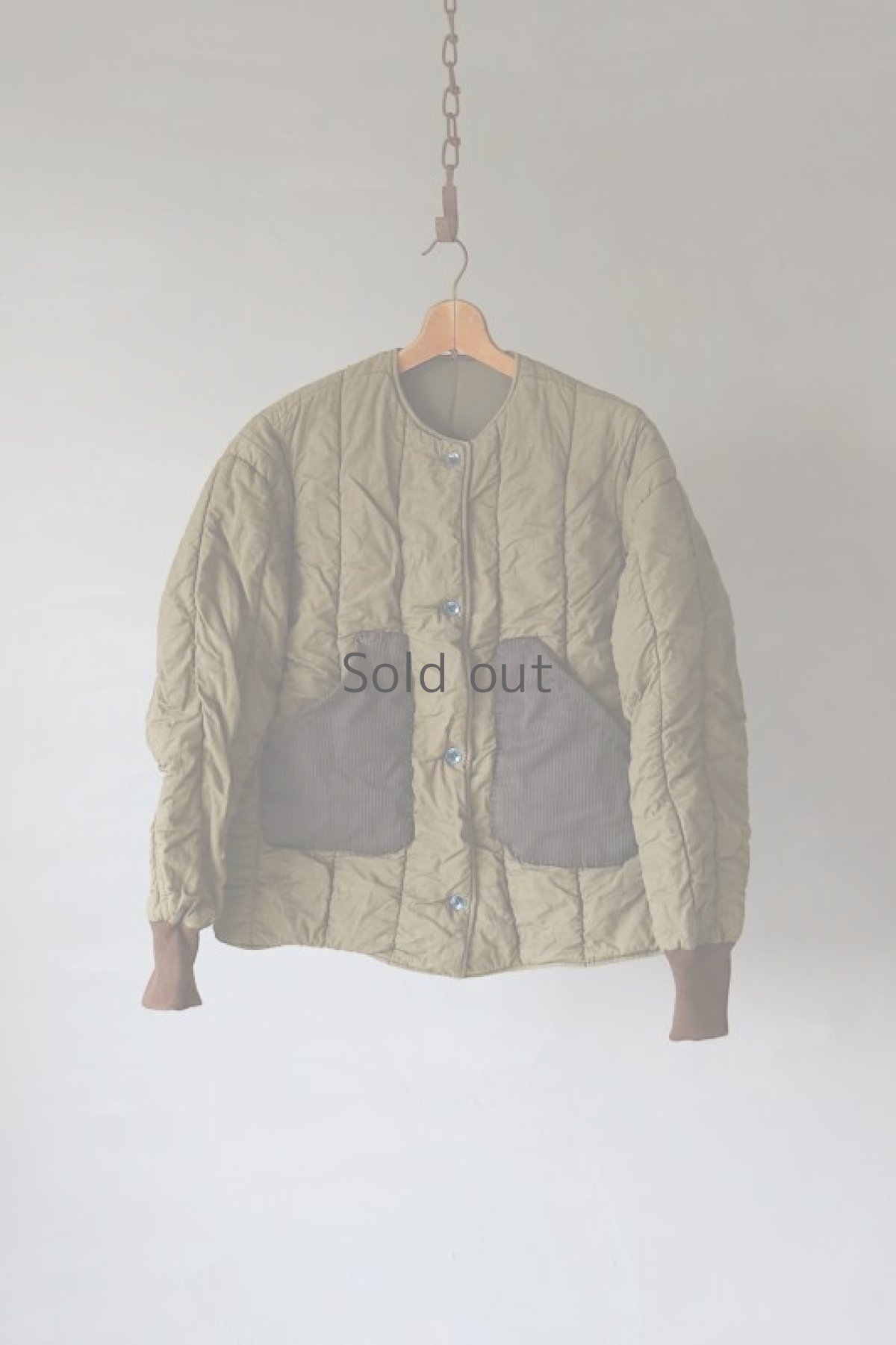 画像2: 【MITSUGU SASAKI】ビンテージリメイク　パッチポケット　チェコ軍中綿ジャケット(コットンピケ) (2)