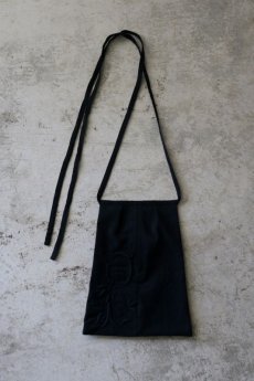 画像2: 【ササキチホ】ヴィンテージリネン　腰袋　type:D /イニシャル刺繍 / 黒  (2)