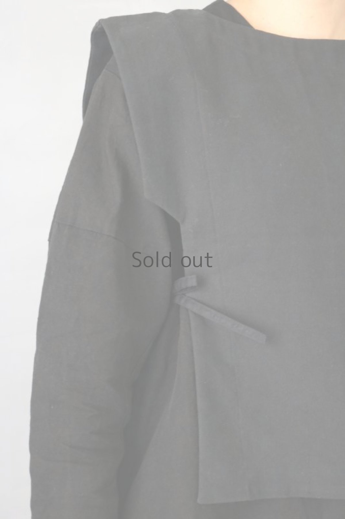 画像2: 【ササキチホ】ヴィンテージリネン T胴衣 / 黒 (2)