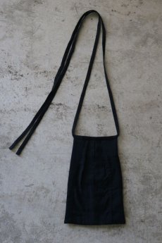 画像2: 【ササキチホ】ヴィンテージリネン　腰袋　type:C /パッチワーク 黒  (2)
