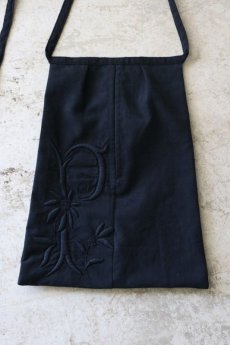 画像3: 【ササキチホ】ヴィンテージリネン　腰袋　type:D /イニシャル刺繍 / 黒  (3)