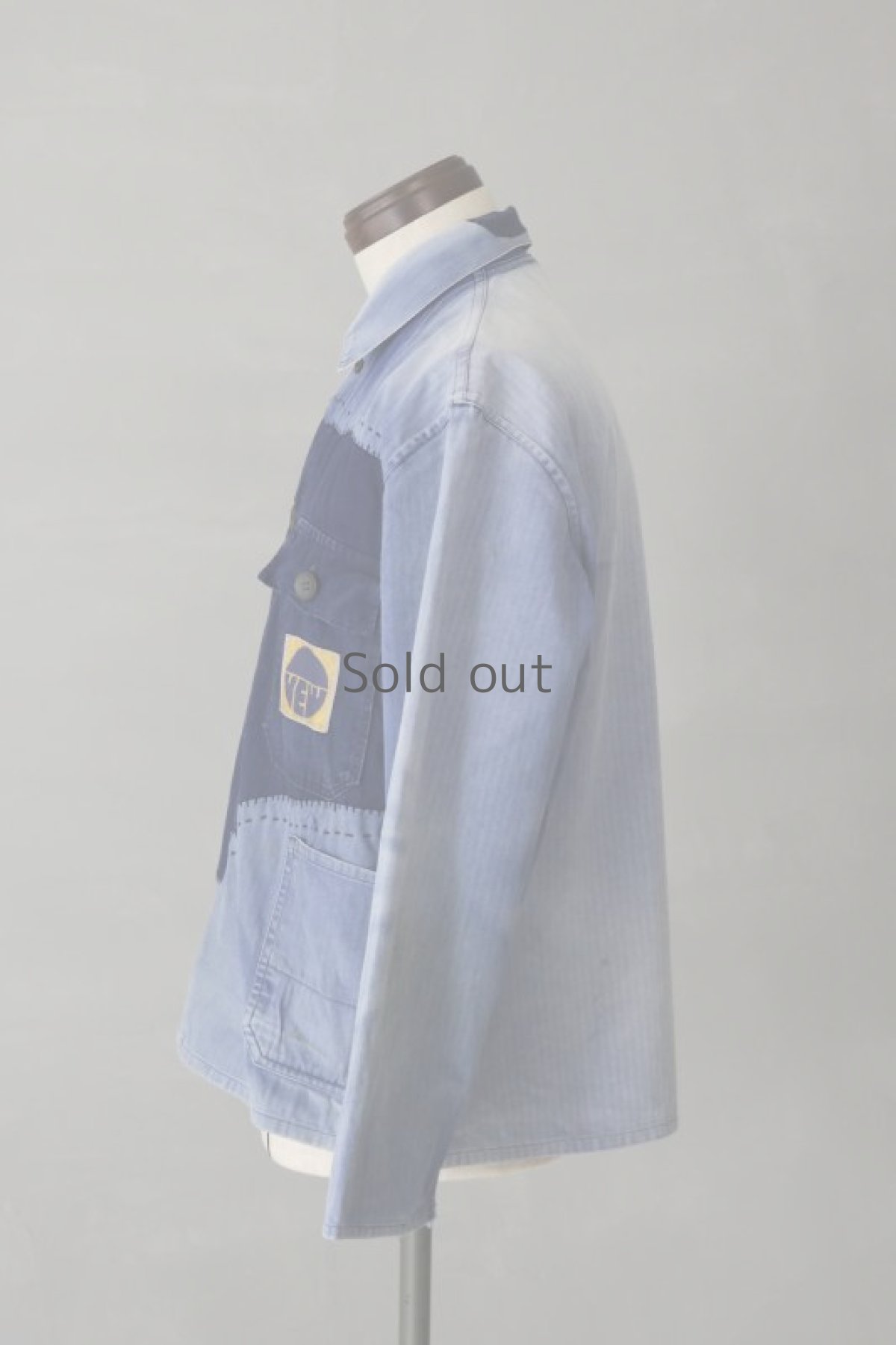 画像13: 【MITSUGU SASAKI】ビンテージリメイク　パッチワーク　HBTワークジャケット(VEW) (13)