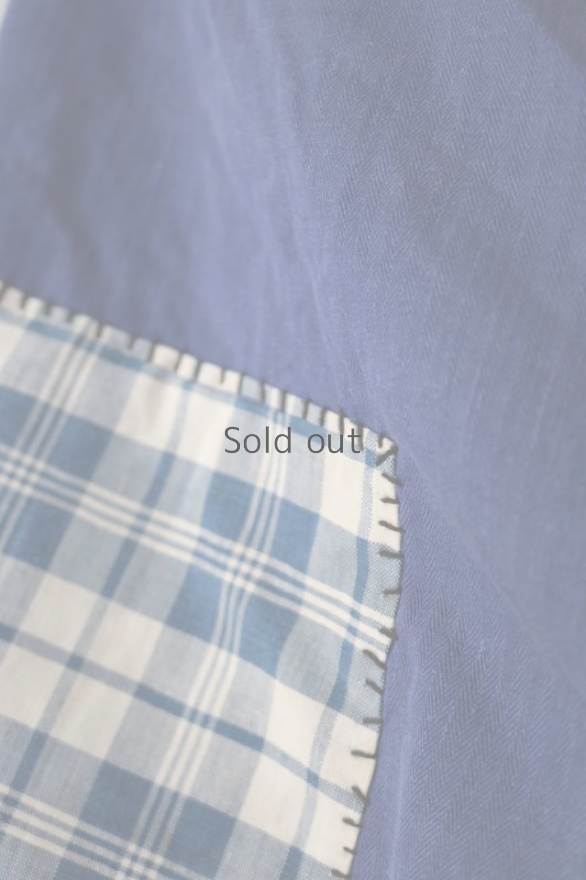 画像4: 【MITSUGU SASAKI】ビンテージ×リメイク パッチワーク ワークパンツ（ブルーチェック） (4)