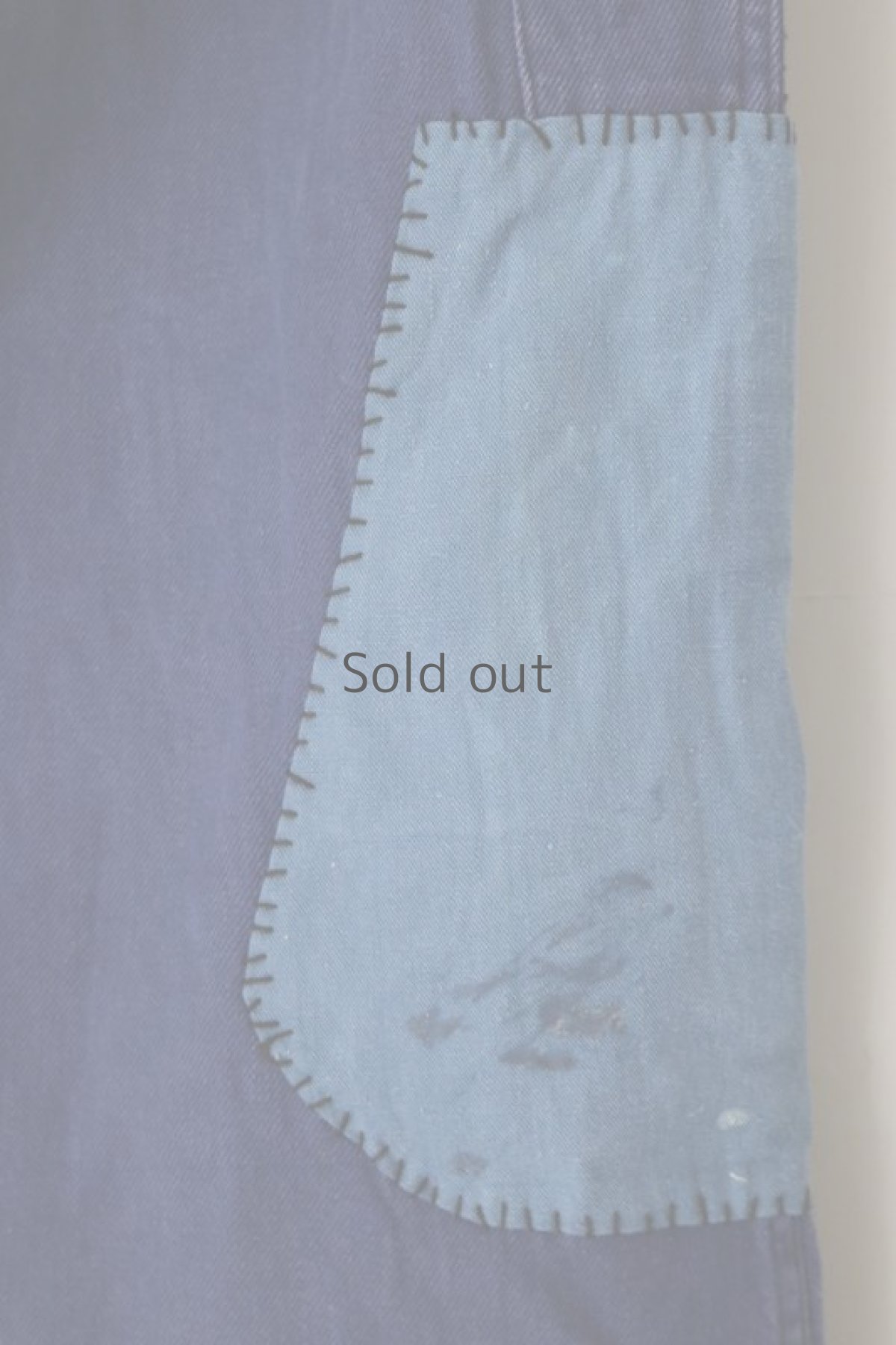 画像10: 【MITSUGU SASAKI】ビンテージ×リメイク パッチワーク ワークパンツ（ブルーとカーキ） (10)