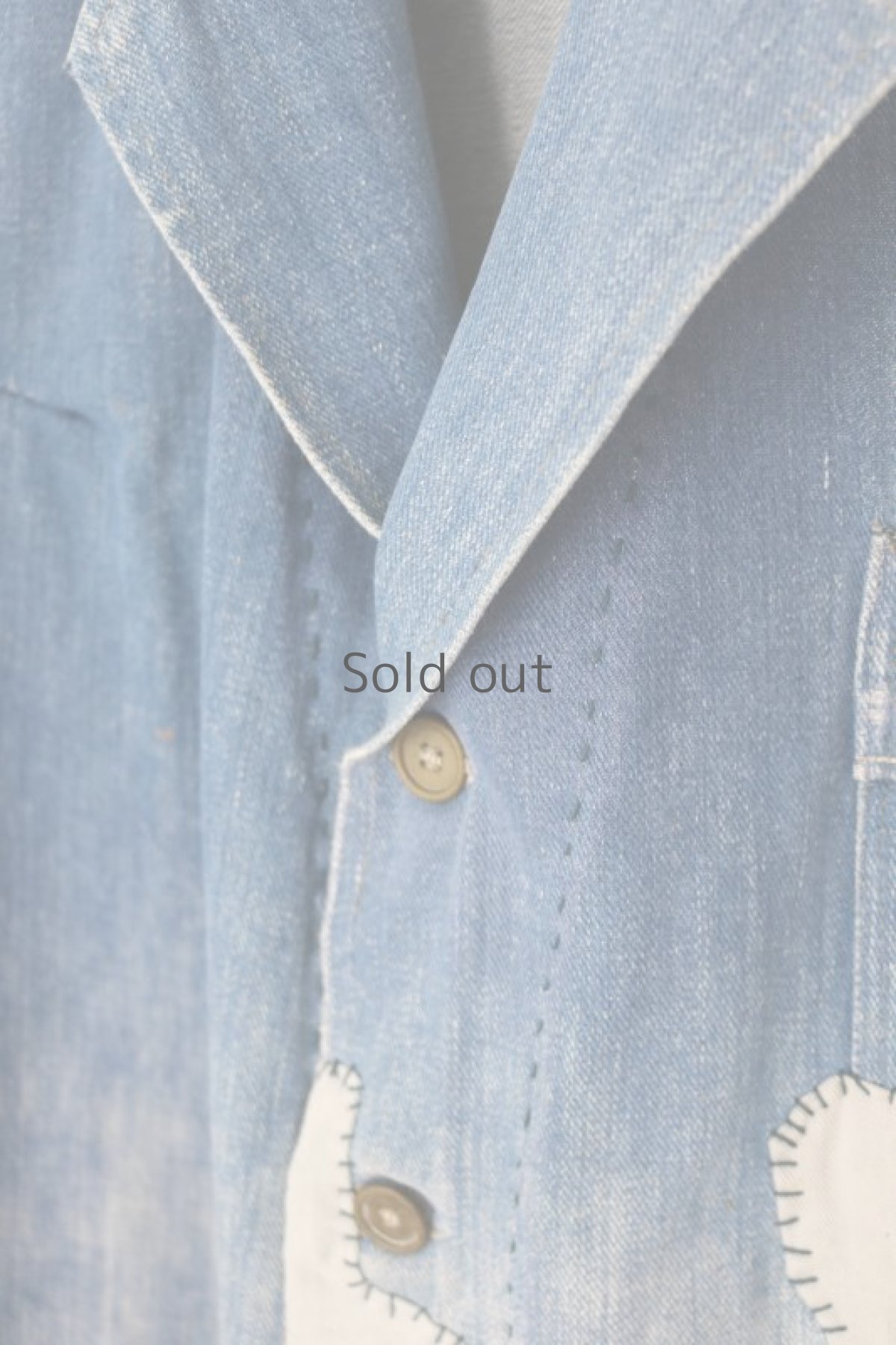 画像4: 【MITSUGU SASAKI】ビンテージリメイク　パッチワーク　イタリアンデニムワークジャケット (4)