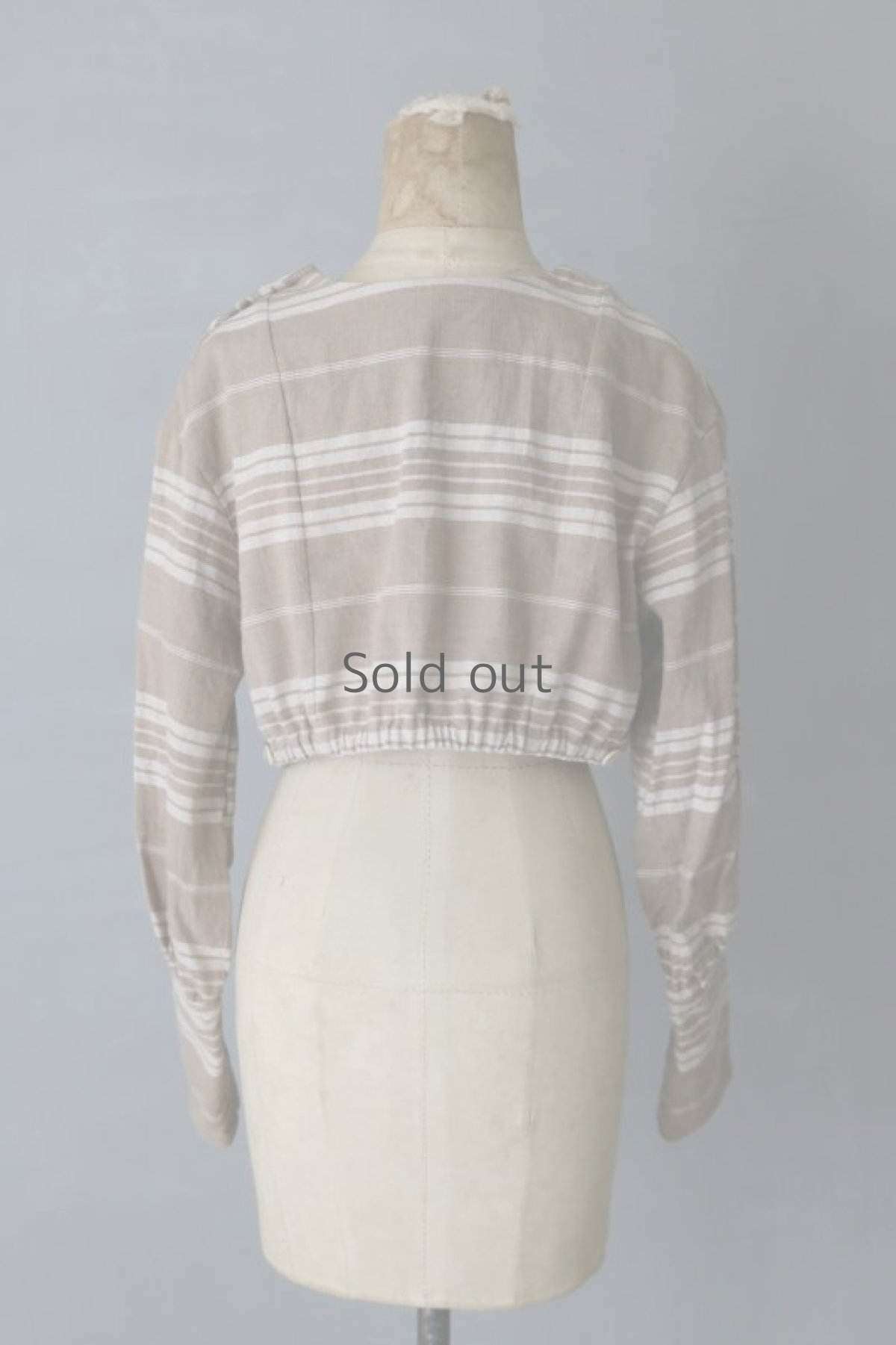 画像10: 【ササキチホ】アンティークリネン　プルオーバー　S丈　ワークシャツ（ティッキングファブリック/茶系） (10)