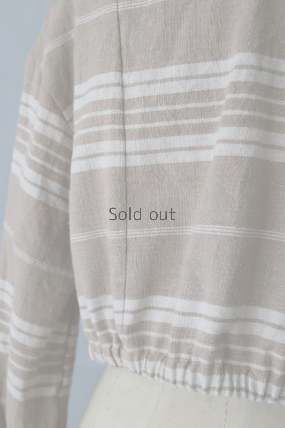 画像12: 【ササキチホ】アンティークリネン　プルオーバー　S丈　ワークシャツ（ティッキングファブリック/茶系） (12)