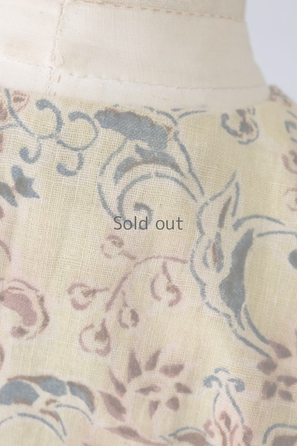 画像10: 【ササキチホ】ヴィンテージコットン　ショートケープ（黄/型染めオリエンタル） (10)