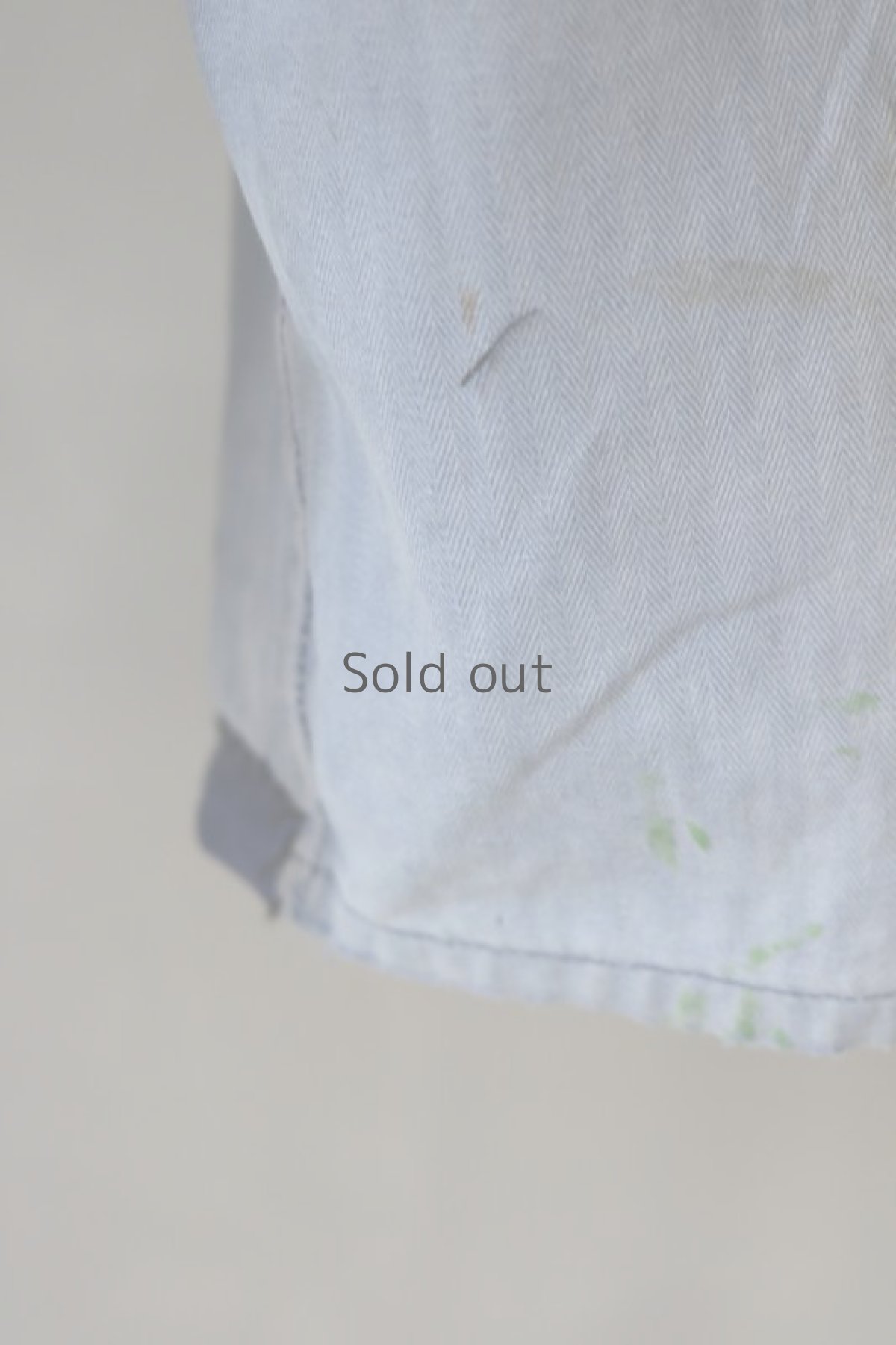 画像12: 【MITSUGU SASAKI】ビンテージリメイク　パッチワーク　HBTワークジャケット(色褪せブルー) (12)