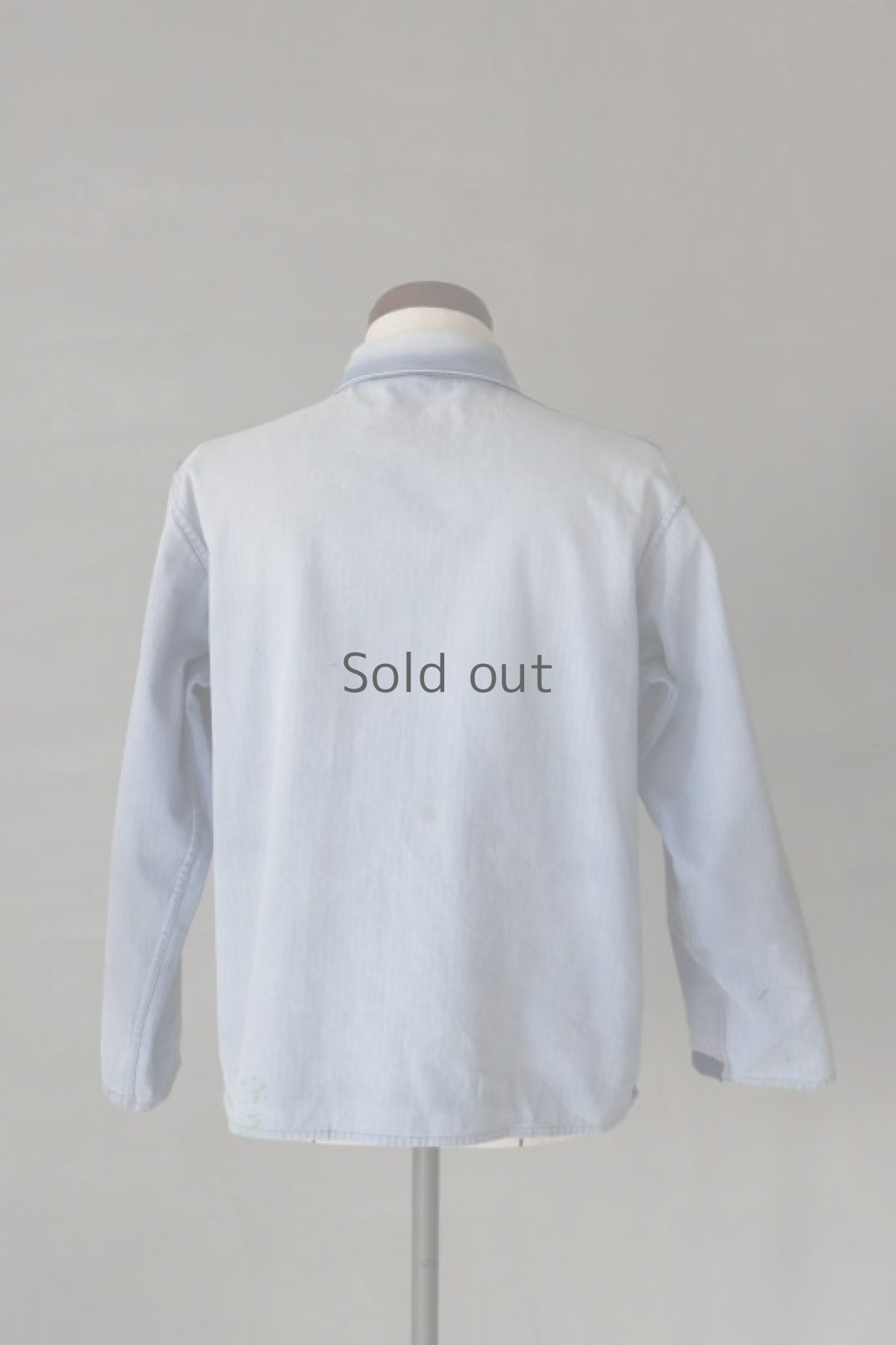 画像10: 【MITSUGU SASAKI】ビンテージリメイク　パッチワーク　HBTワークジャケット(色褪せブルー) (10)