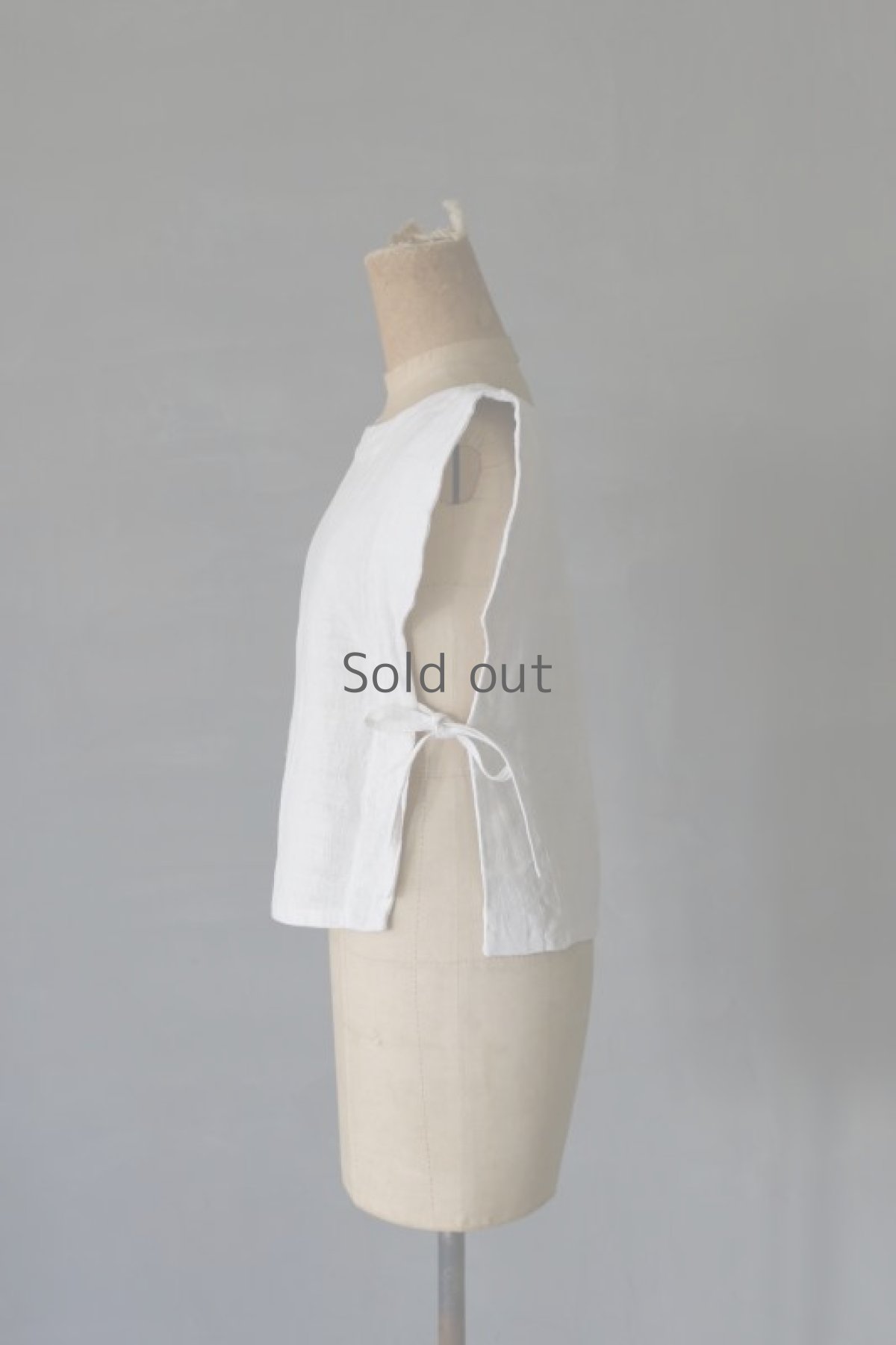 画像6: 【ササキチホ】アンティークリネン　T胴衣 / 白 (6)