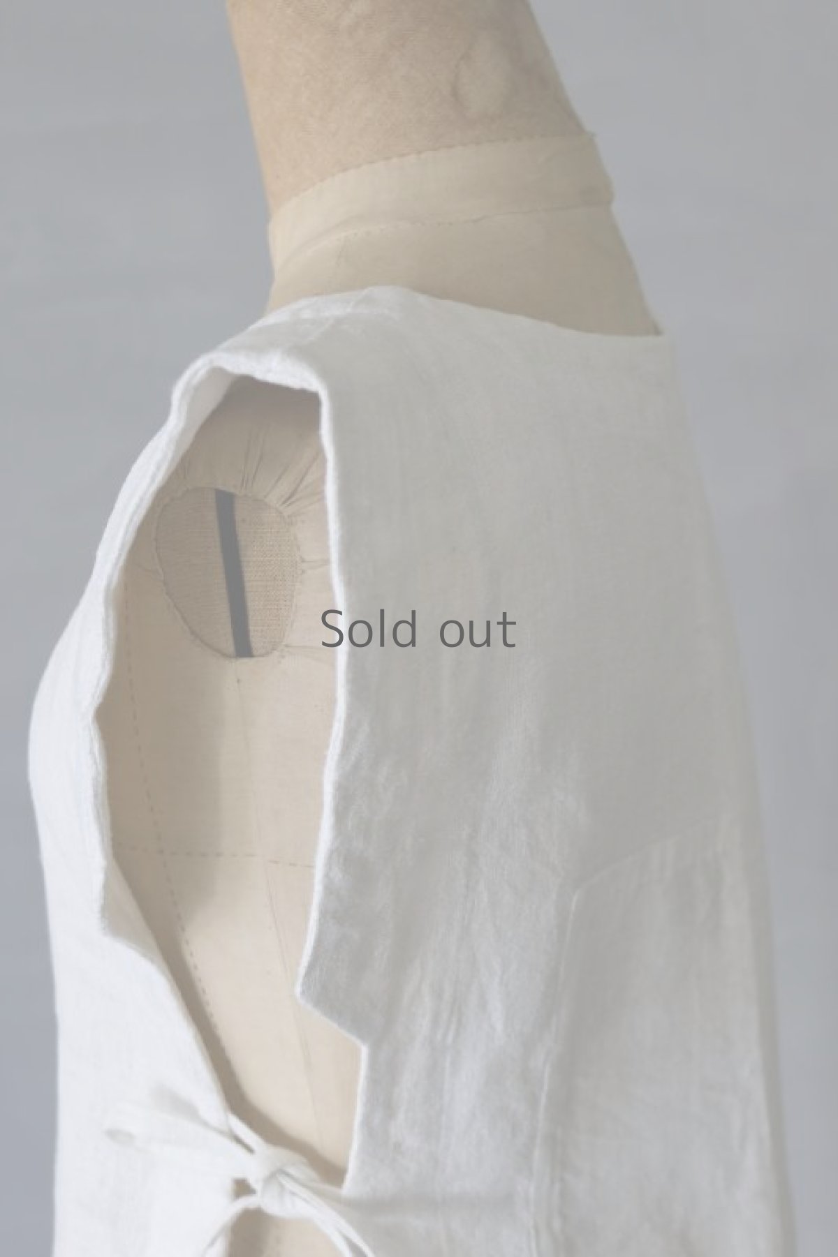 画像7: 【ササキチホ】アンティークリネン　T胴衣 / 白 (7)