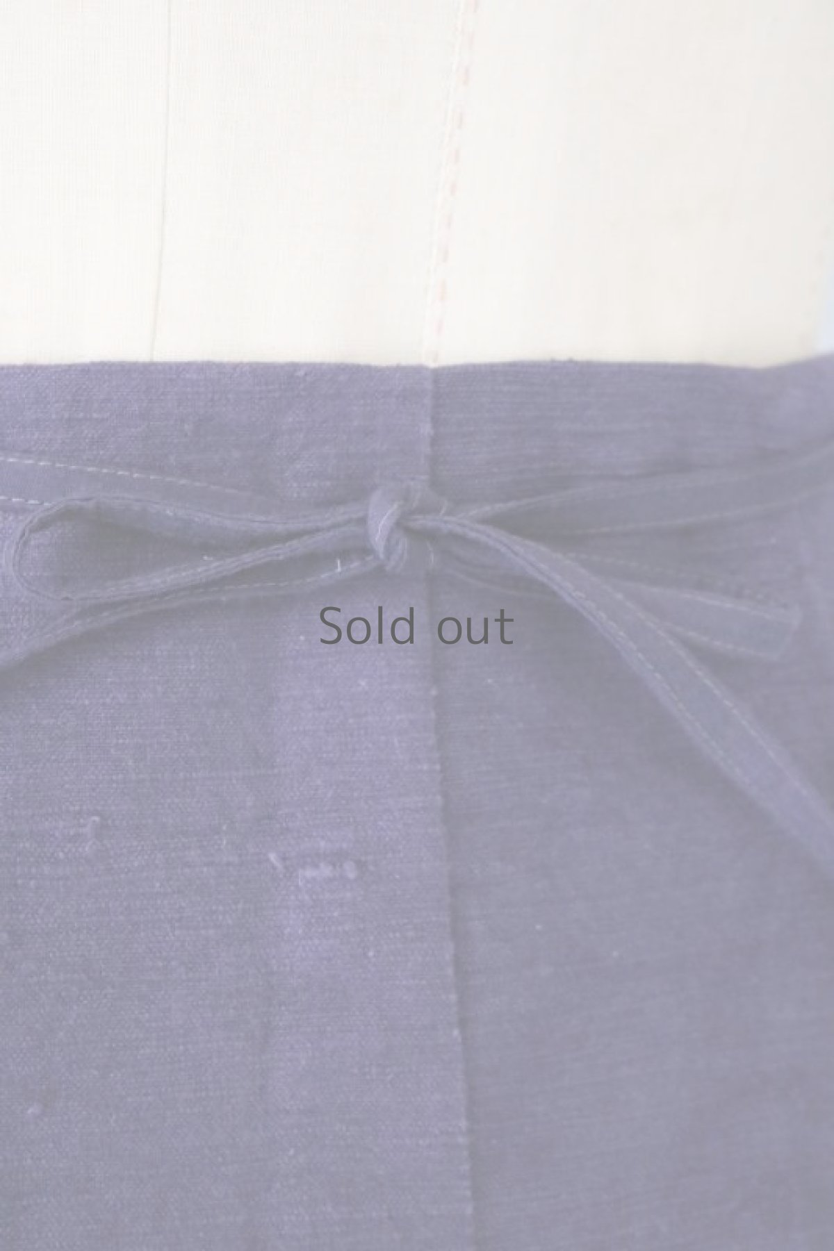 画像15: 【ササキチホ】アンティークコットン　エプロンスカート　脇リボン / type FM（紫） (15)