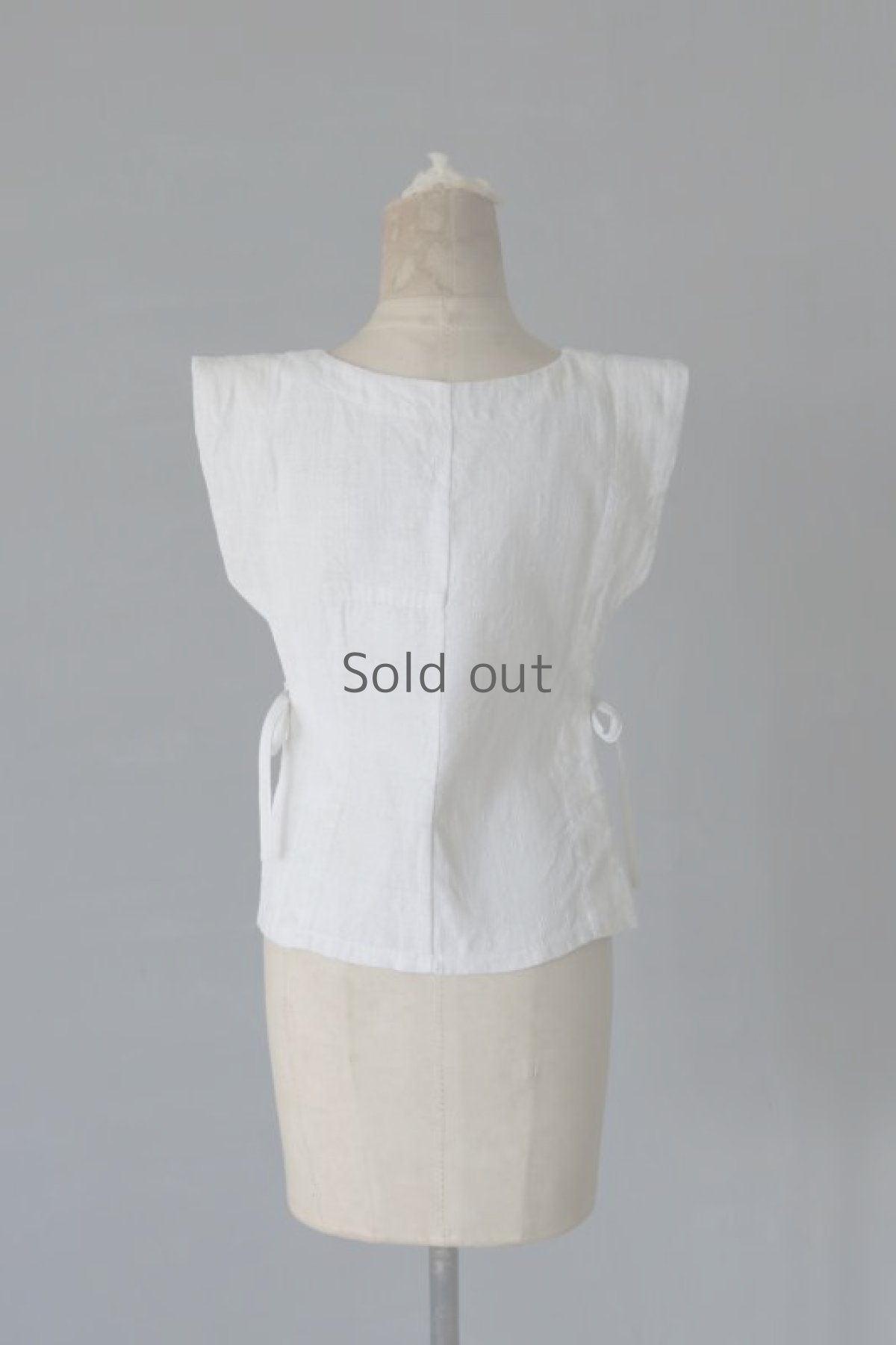 画像8: 【ササキチホ】アンティークリネン　T胴衣 / 白 (8)