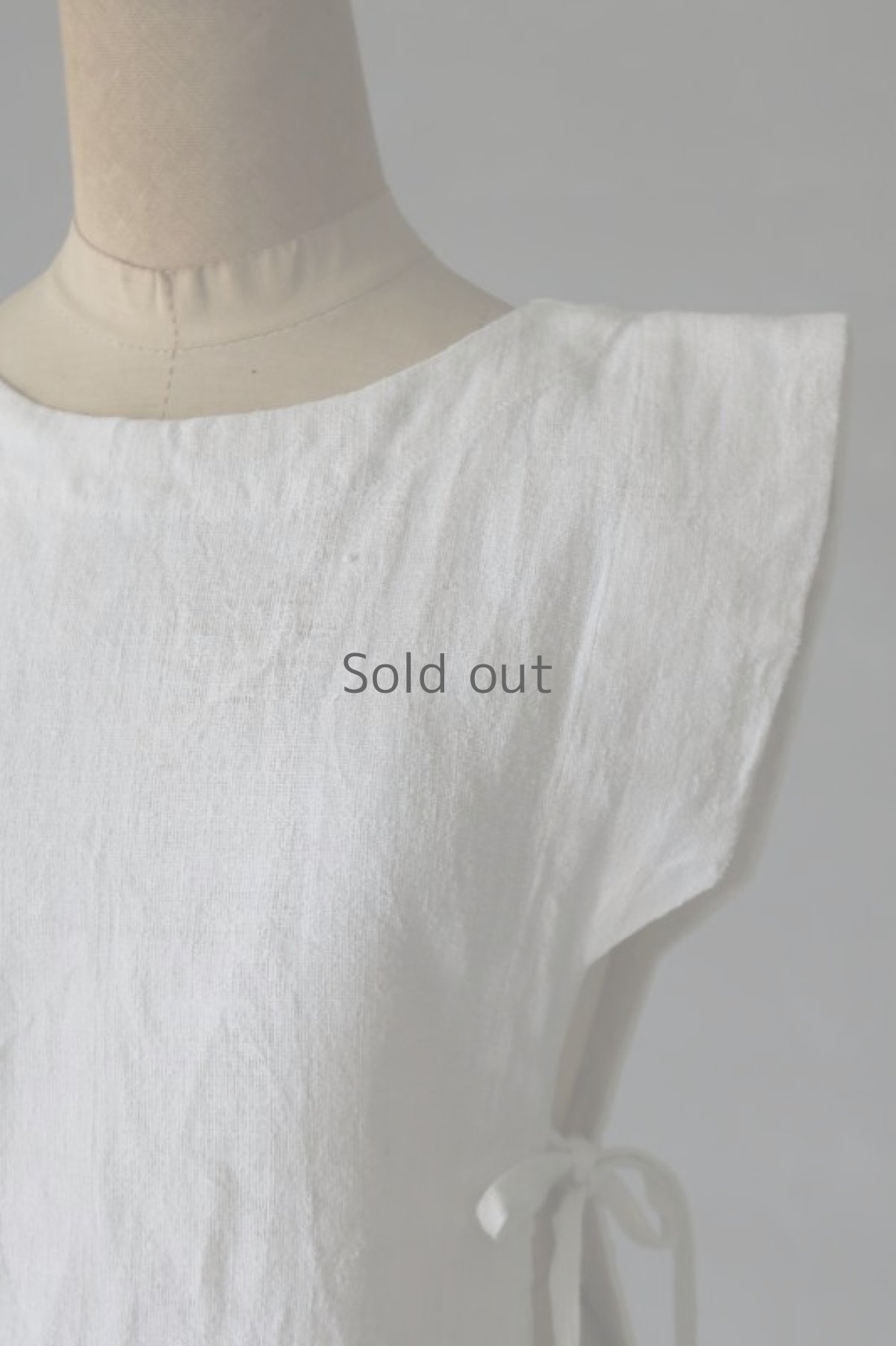 画像3: 【ササキチホ】アンティークリネン　T胴衣 / 白 (3)