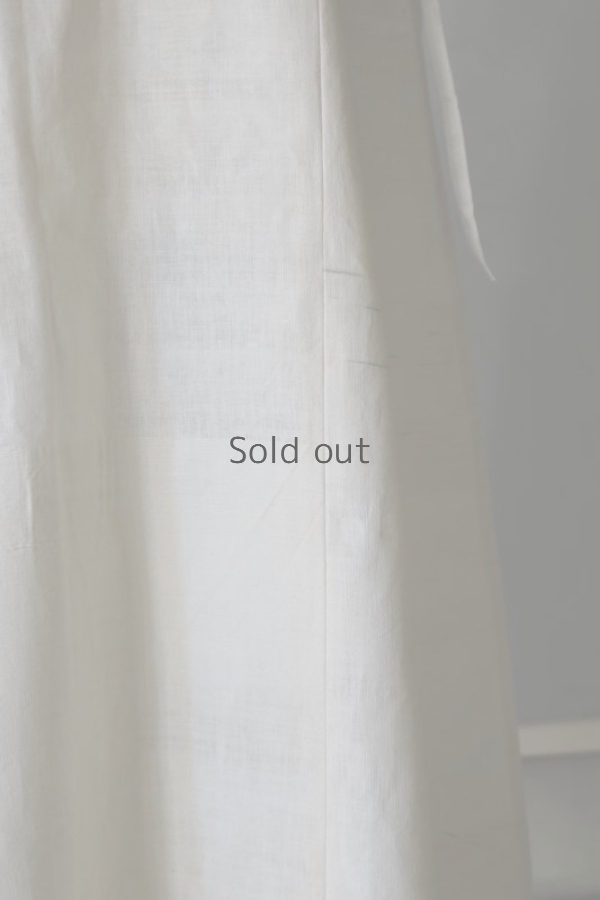 画像4: 【ササキチホ】アンティークコットン　エプロンスカート　脇リボン / type FM（白 ） (4)