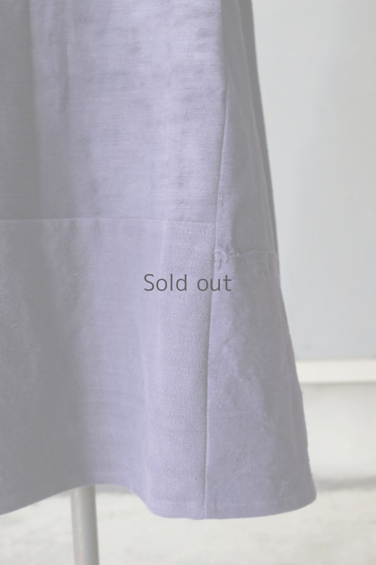 画像13: 【ササキチホ】アンティークコットン　エプロンスカート　脇リボン / type FM（紫） (13)