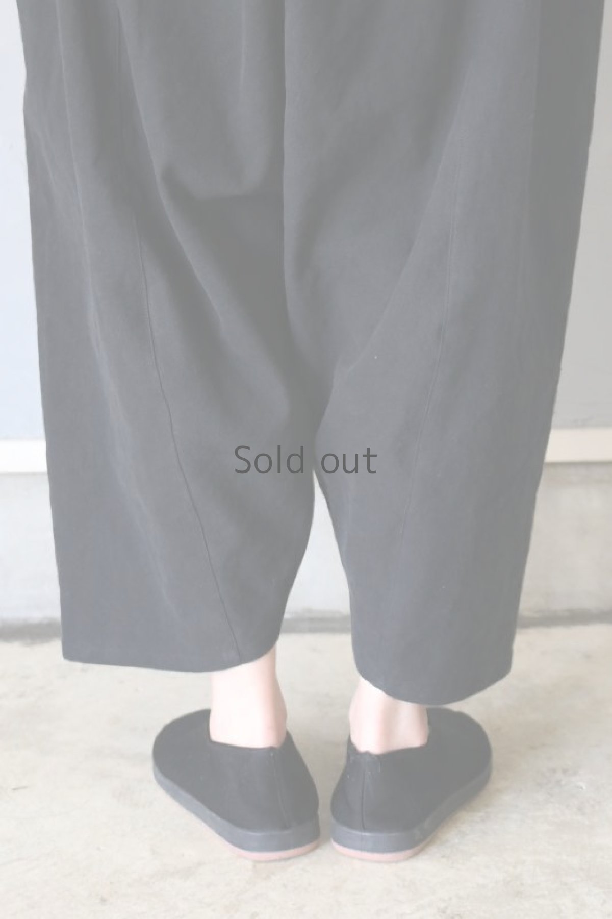 画像11: 【ササキチホ】ヴィンテージリネン　サイドポケットギャザー　サルエルパンツ（黒） (11)