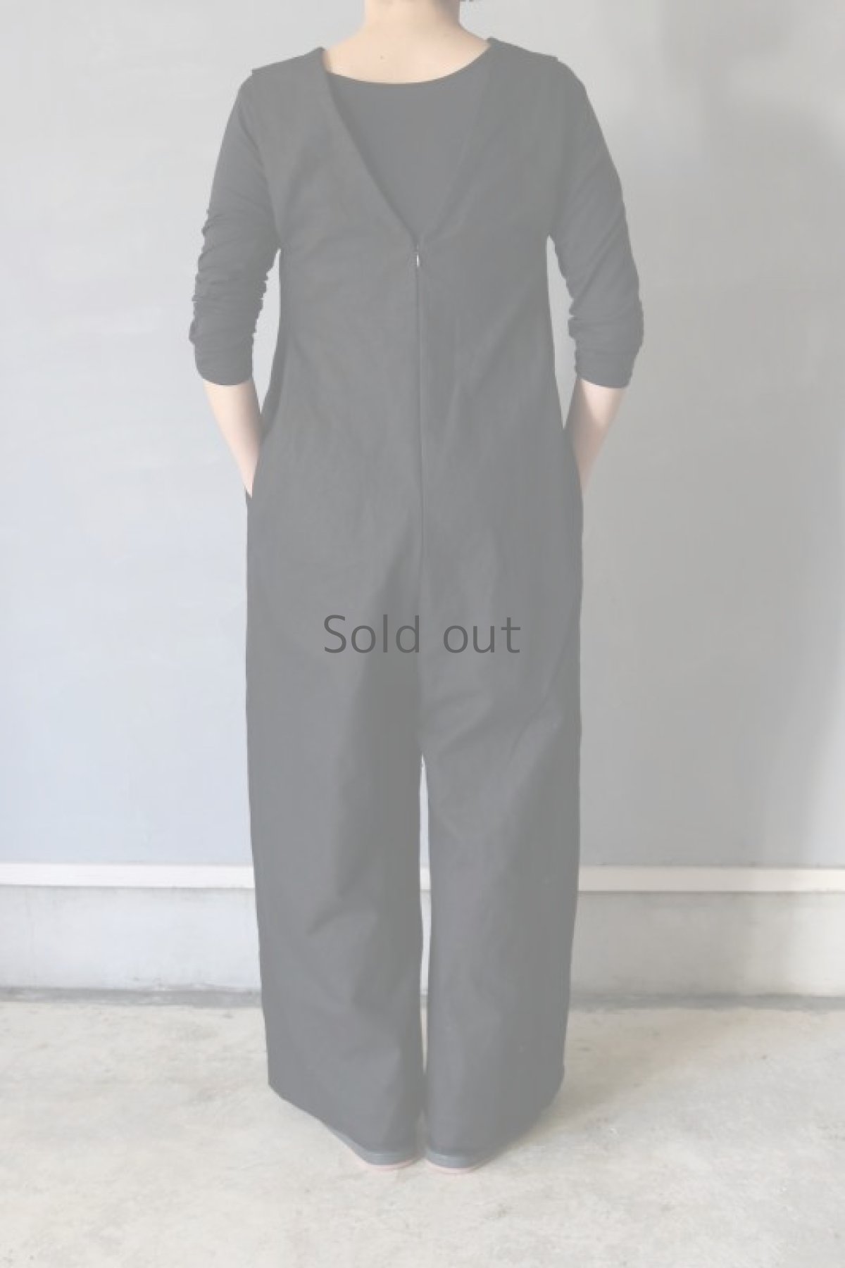 画像9: 【ササキチホ】オールインワン /コットンリネン　デッドストック（黒） (9)