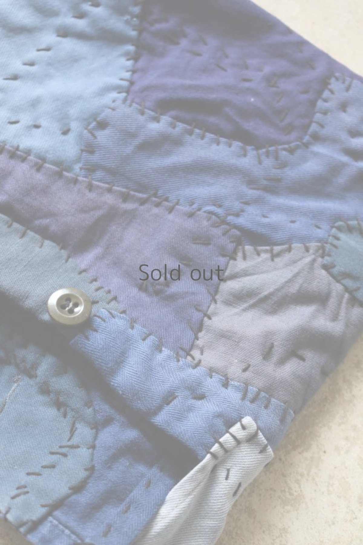 画像14: 【MITSUGU SASAKI】ビンテージリメイク　ユーロワークのパッチワークスモールポーチ（C） (14)