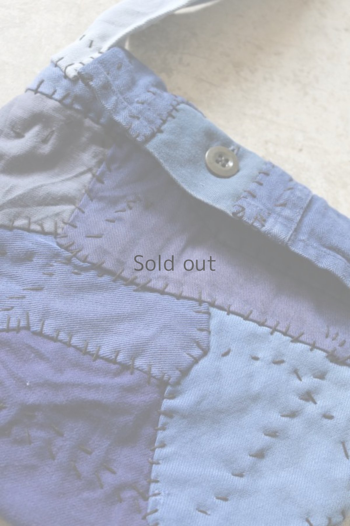 画像11: 【MITSUGU SASAKI】ビンテージリメイク　ユーロワークのパッチワークスモールポーチ（C） (11)